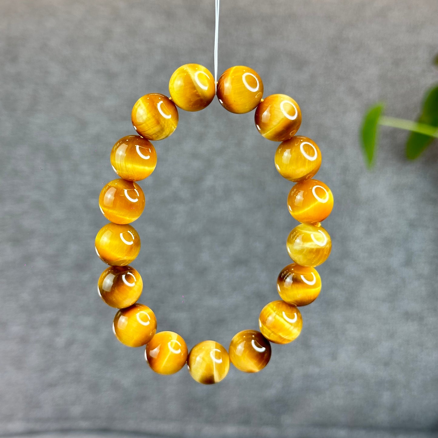 Natural Golden Center Tiger Eye Bracelet Size 12 mm