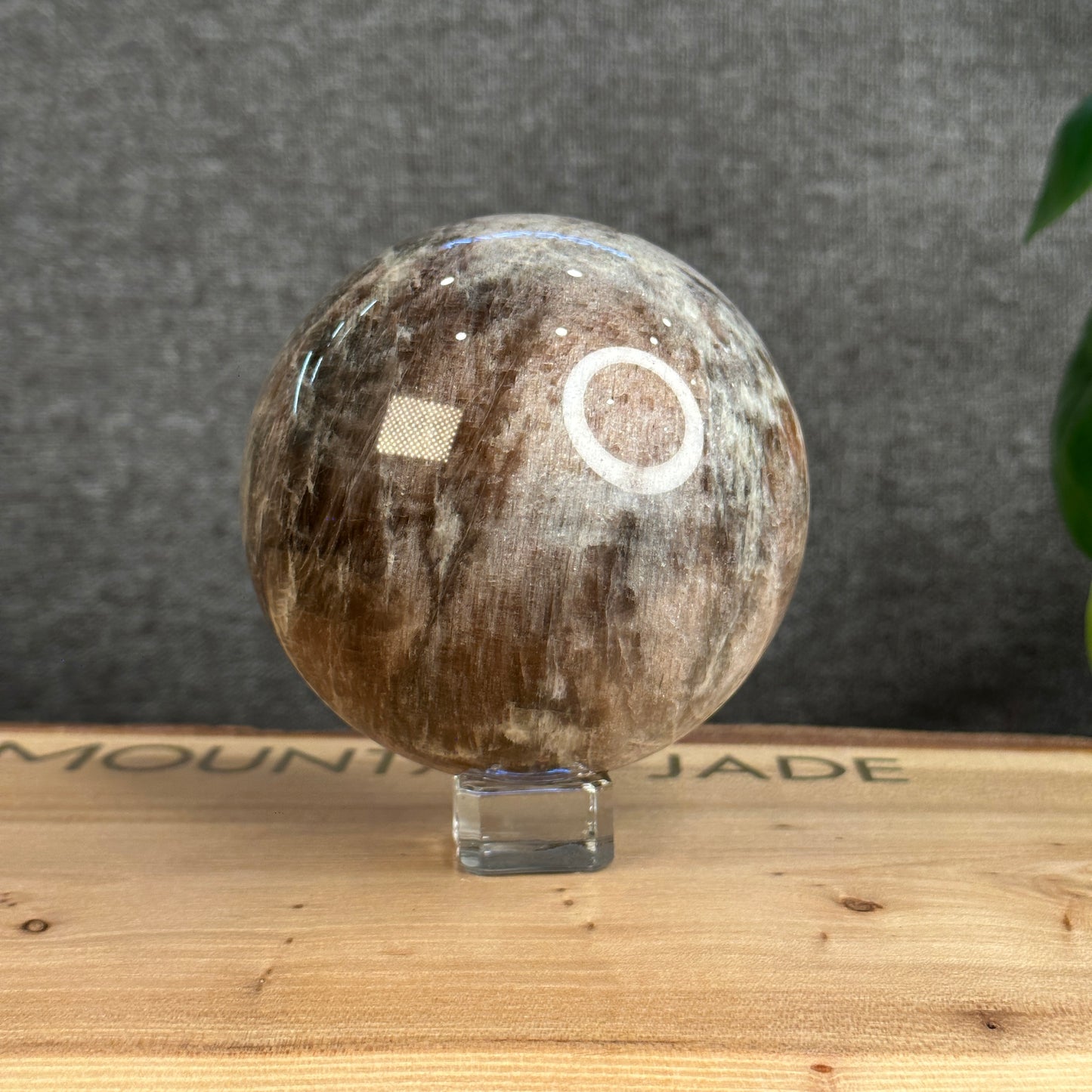 Natural Brown Moonstone and Sunstone Sphere