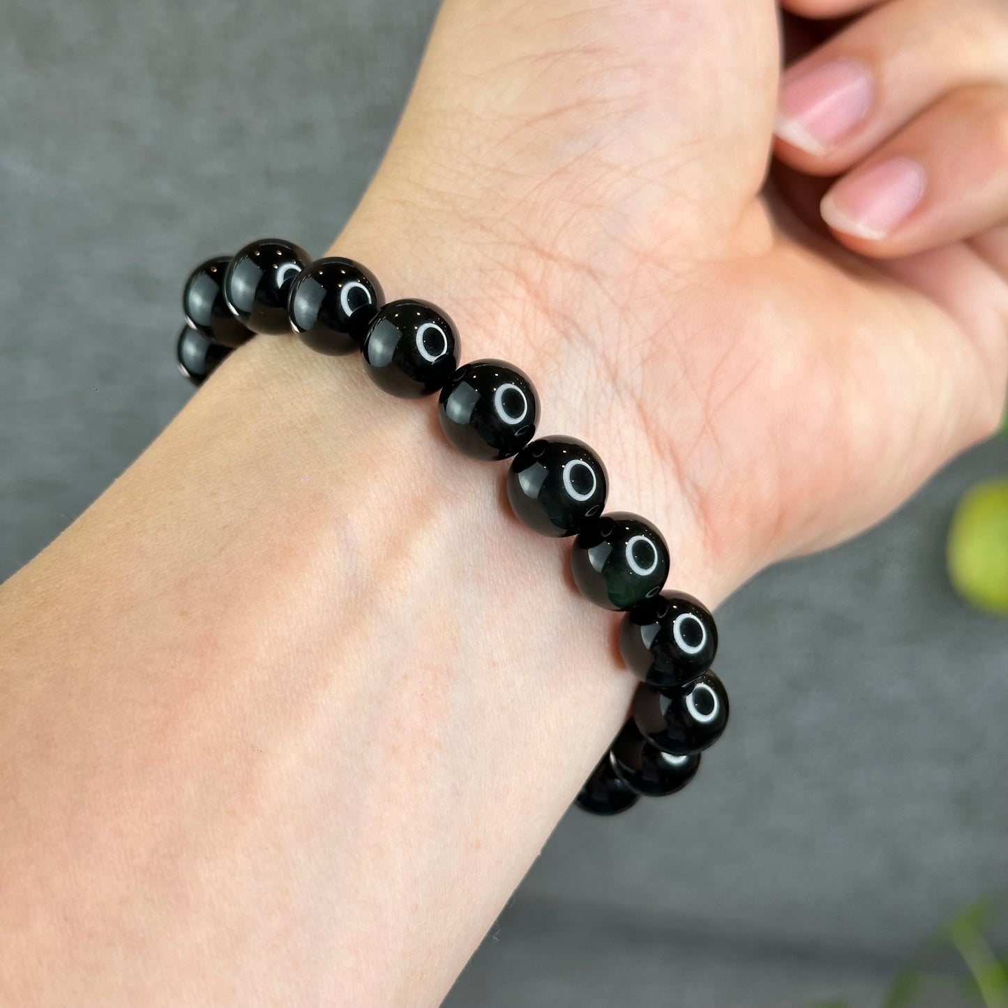 Natural Rainbow Obsidian High Quality Bracelet Size 10 mm