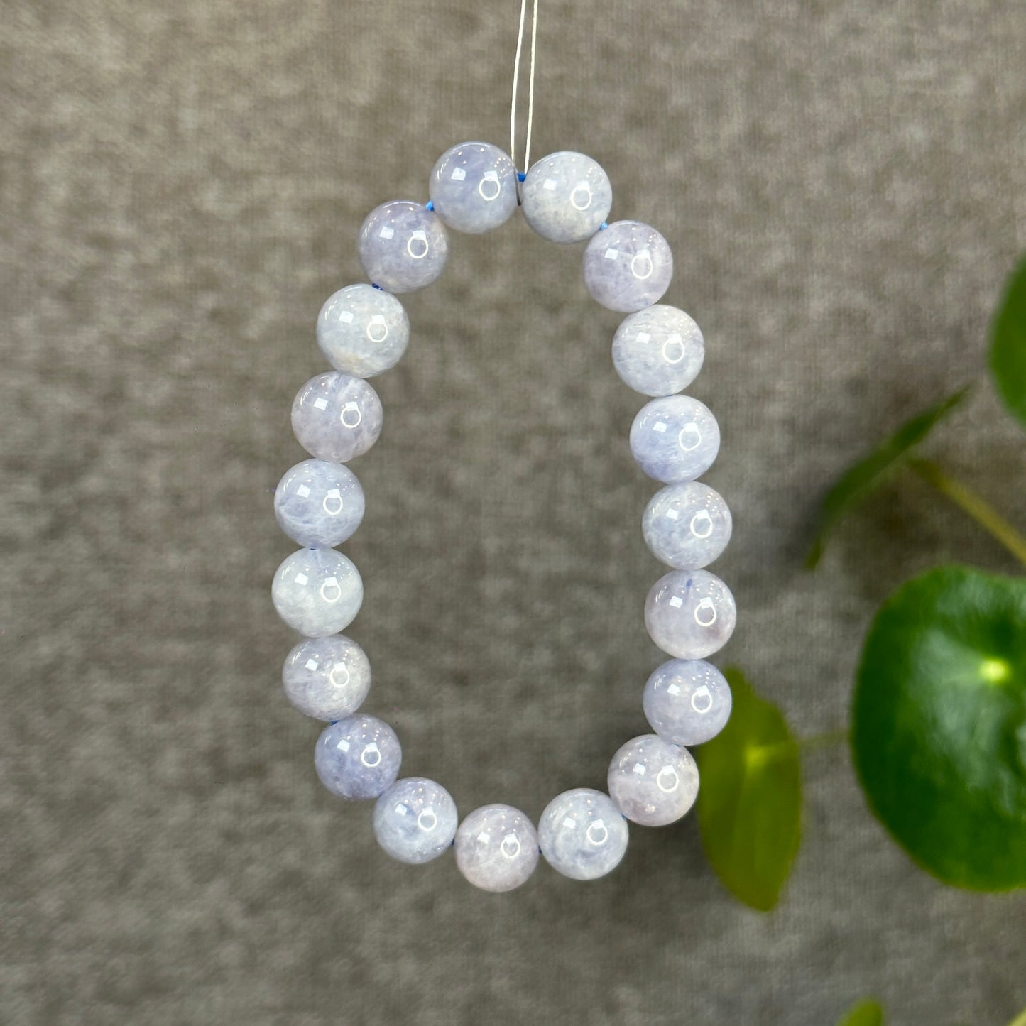 Natural Blue Rose Quartz Braclet Size 10 mm