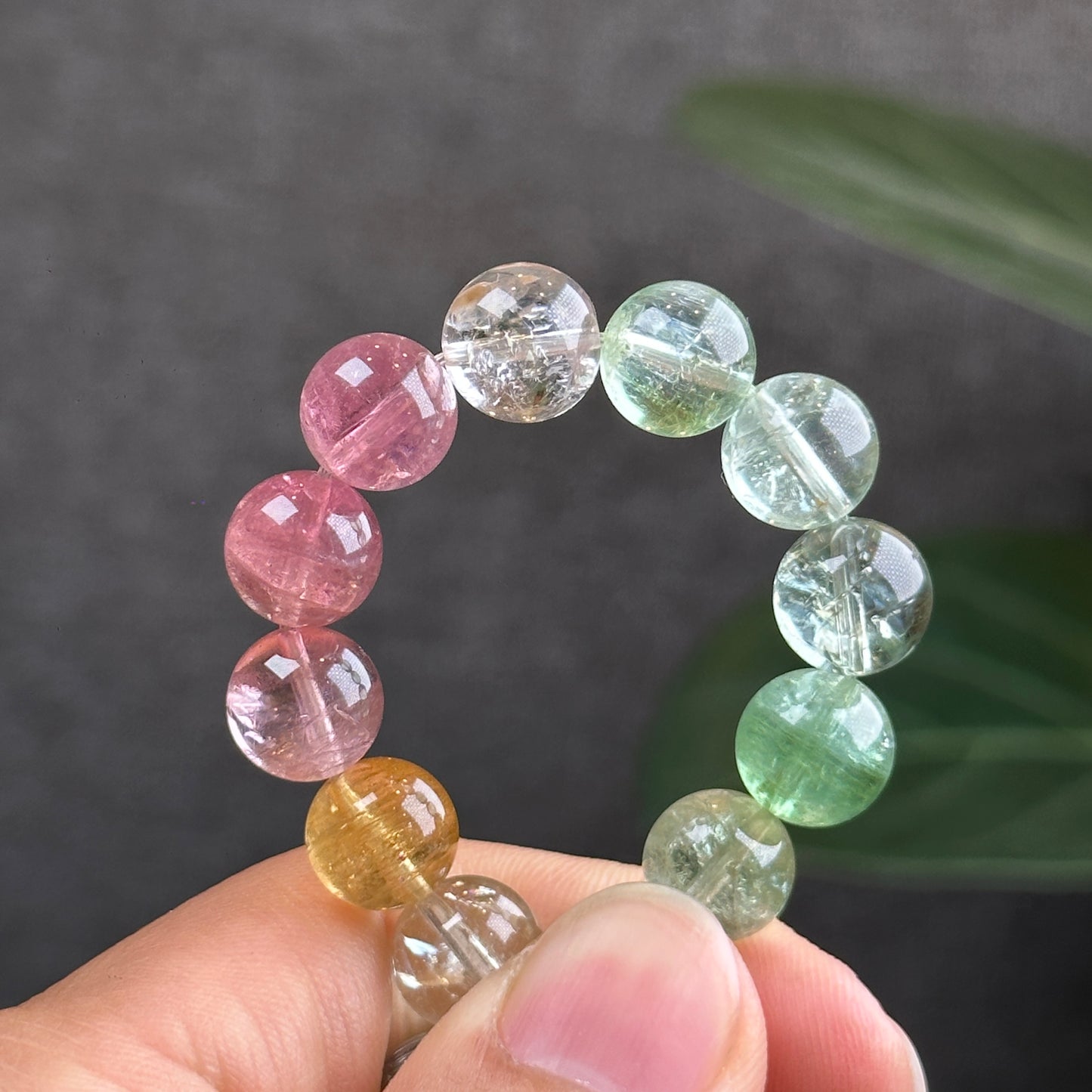 Macaron Tourmaline Bracelet Size 9.8 mm with Gem Review Certificate