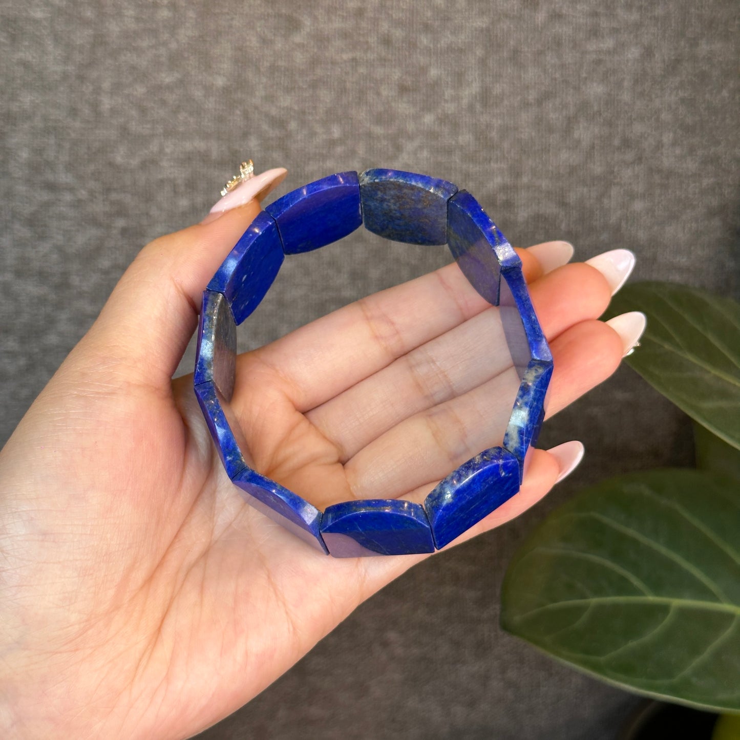 Square Natural Lapis Lazuli Bracelet Size 26 mm