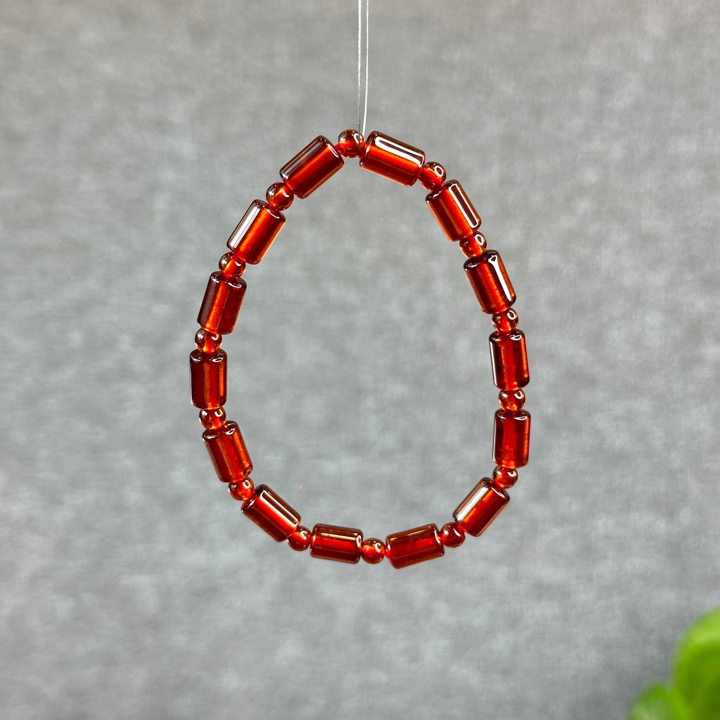 Natural Garnet Lu Thong Mix Bead Bracelet Size 6 mm