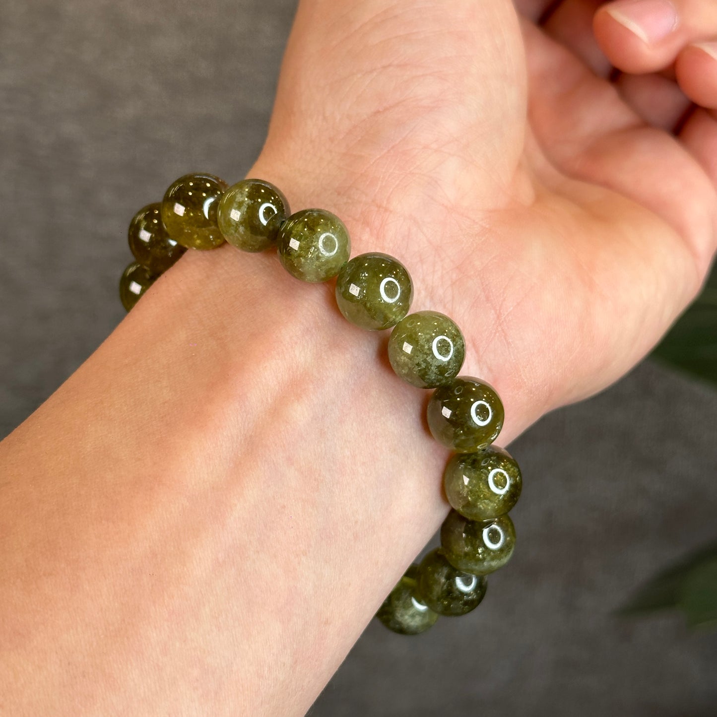 Natural Green Garnet Tsavorite Bracelet Size 11 mm