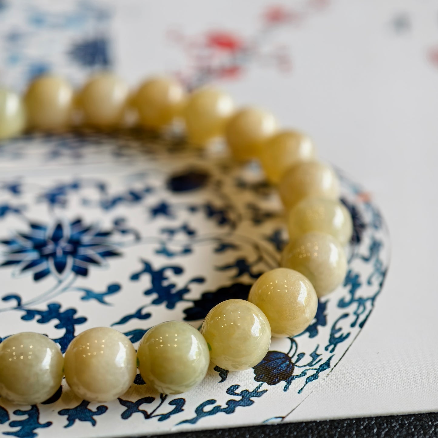 Natural Orange Jadeite Jade Bracelet Size 8 mm
