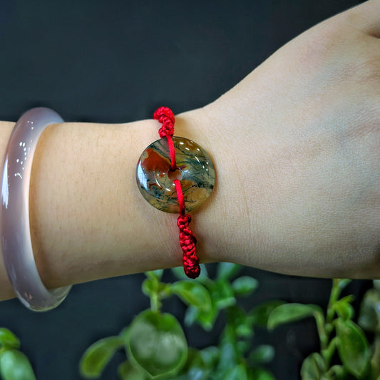 Dong Dieu Moss Agate Braided Bracelet