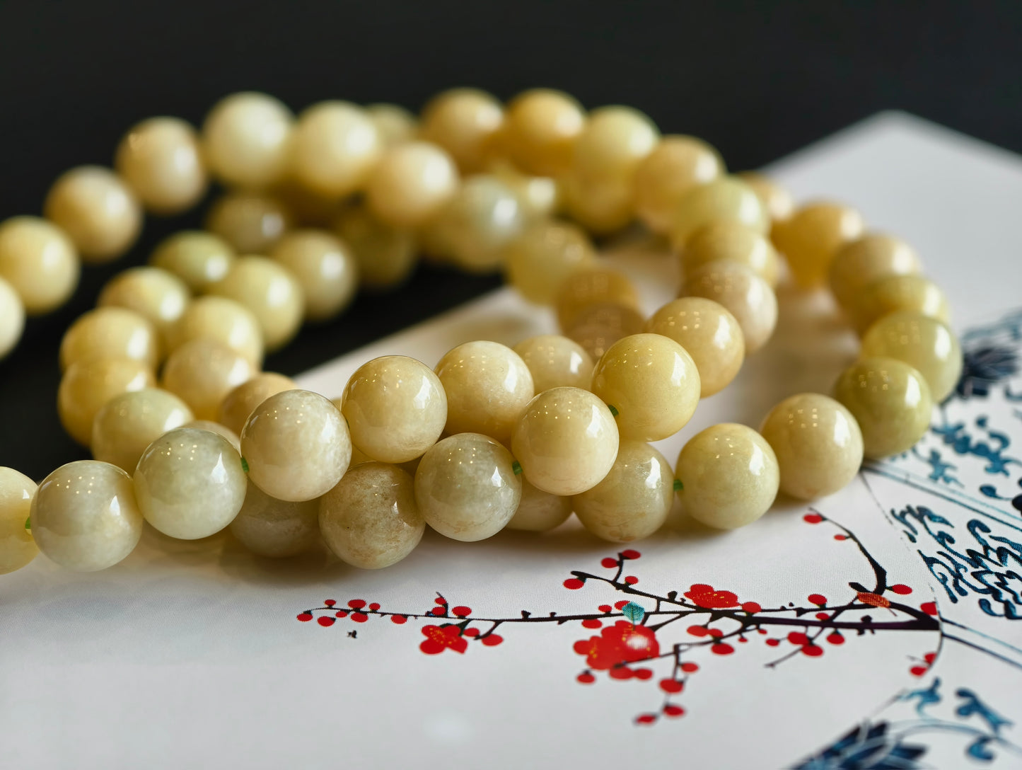 Natural Orange Jadeite Jade Bracelet Size 8 mm