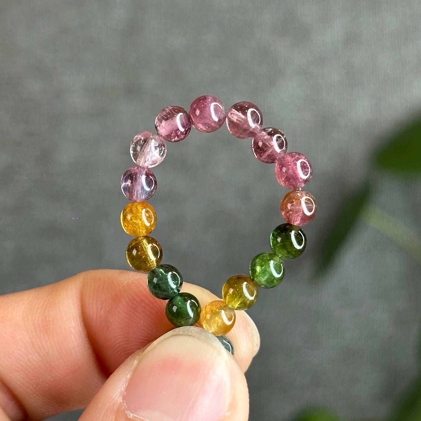 Natural Tourmaline Triple Wrap Bracelet Size 4.5 mm