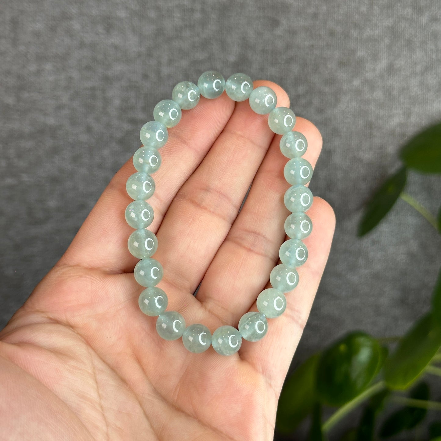 Seafoam Natural Aquamarine Strand Size 8mm From Brazil