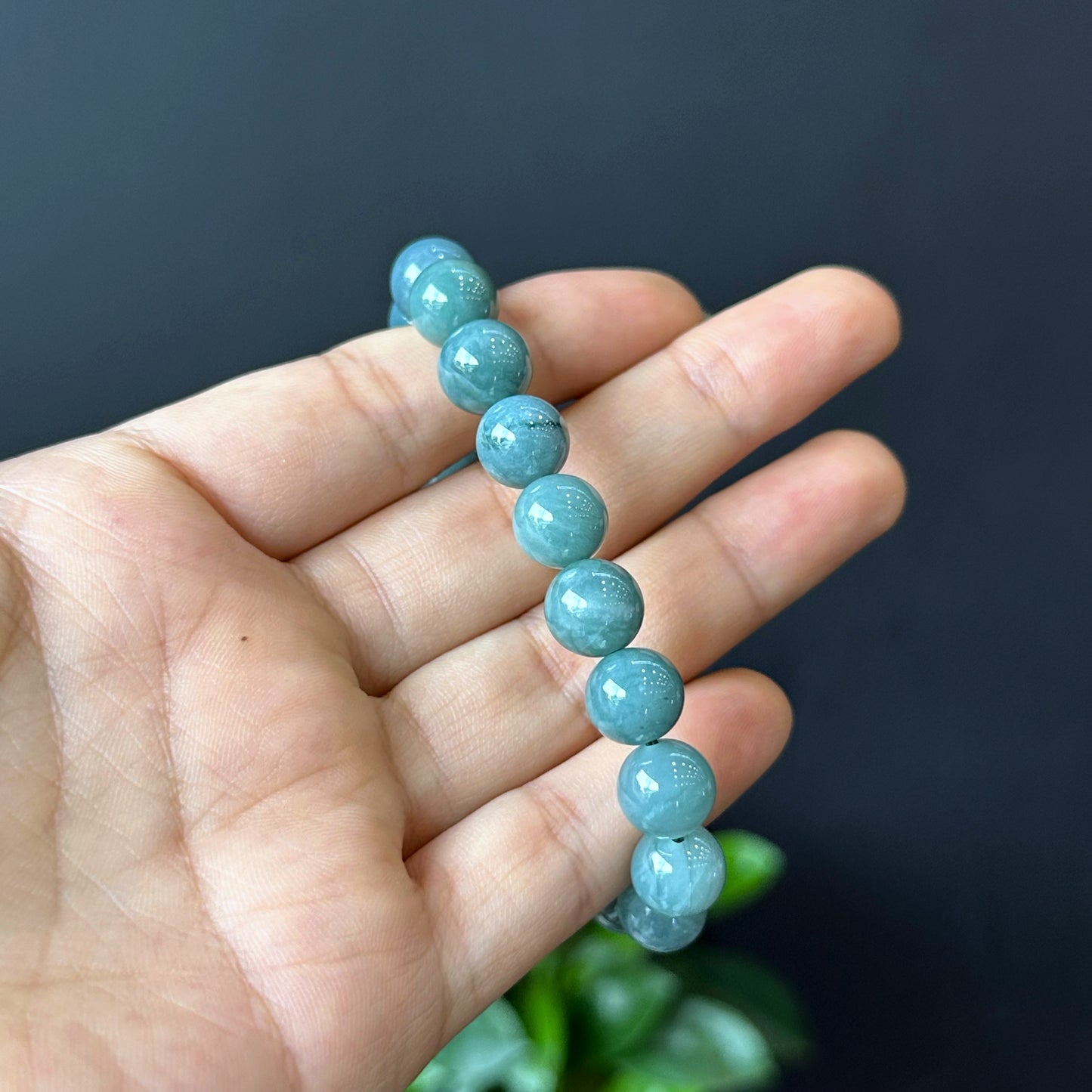 Natural Jadeite Jade Bracelet Size 9.5 mm