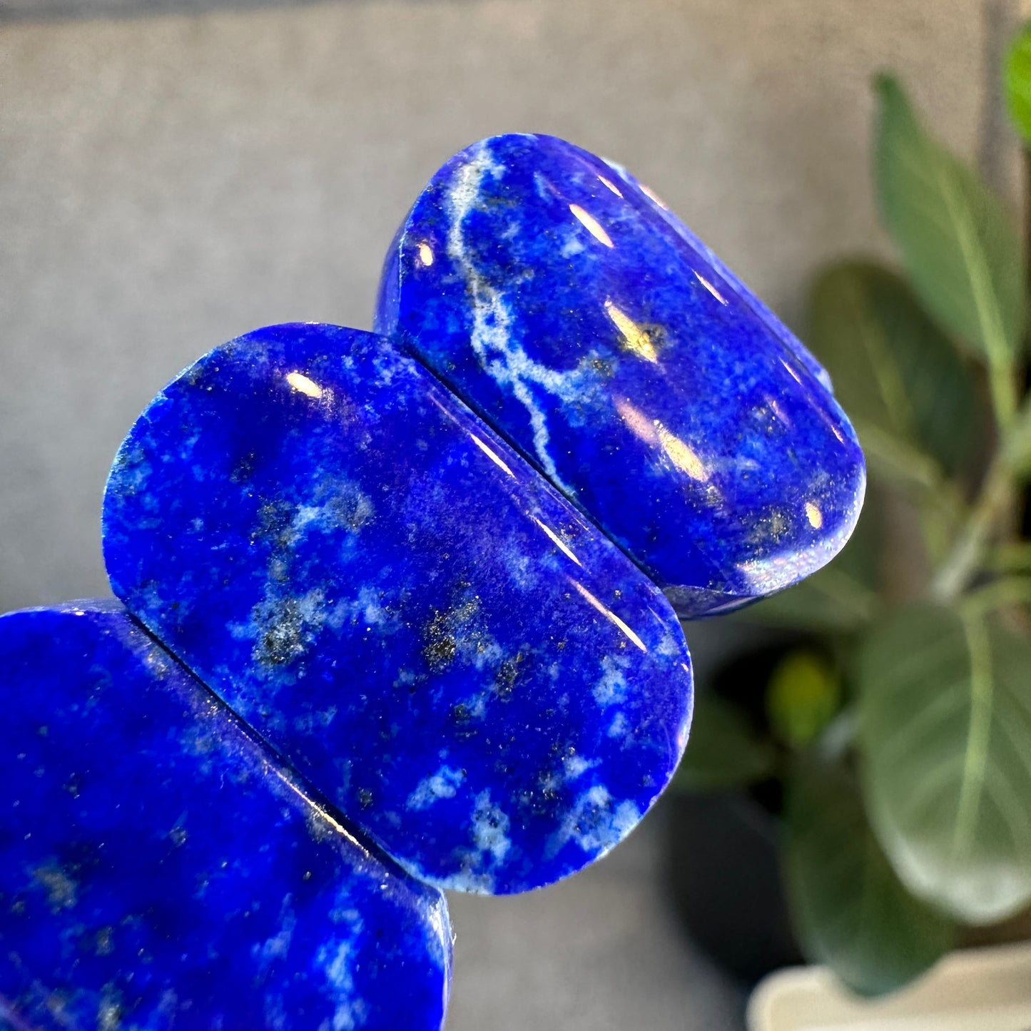 Square Natural Lapis Lazuli Bracelet Size 19 mm