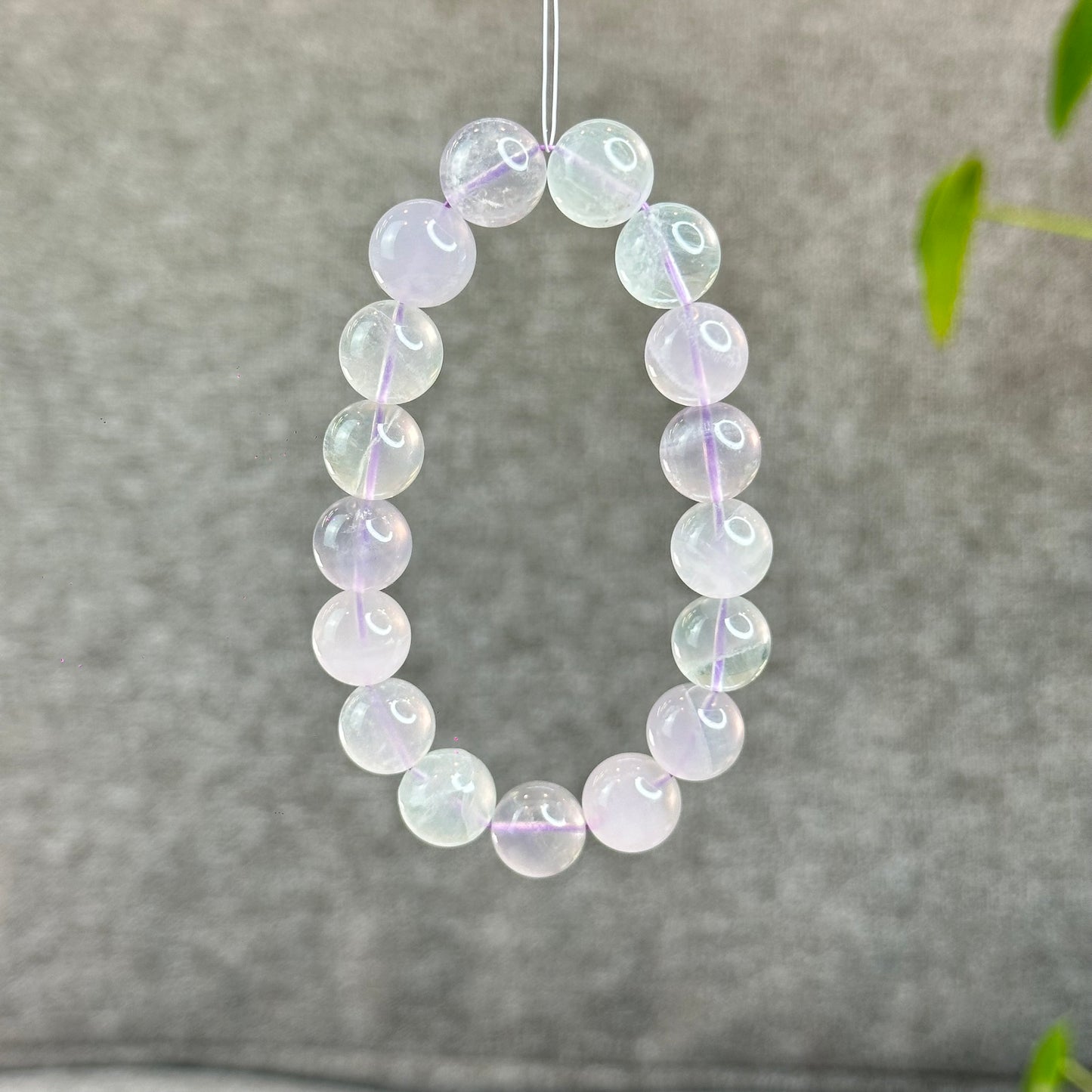Natural Milky Fluorite Bracelet Size 11 mm