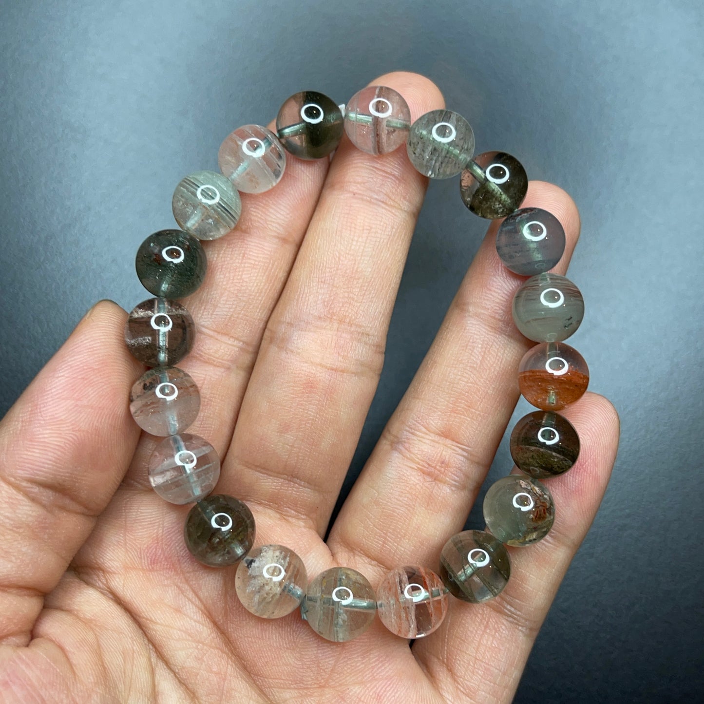 Natural Landscape Quartz Bracelet Size 10 mm