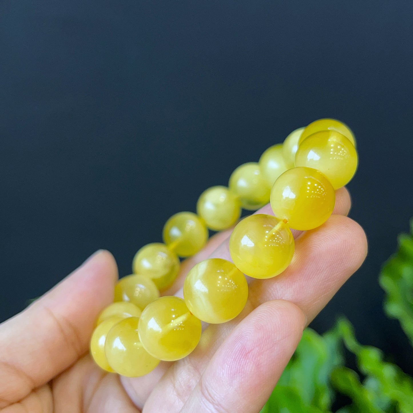 Natural Golden Amber Bracelet Size 12.5 mm