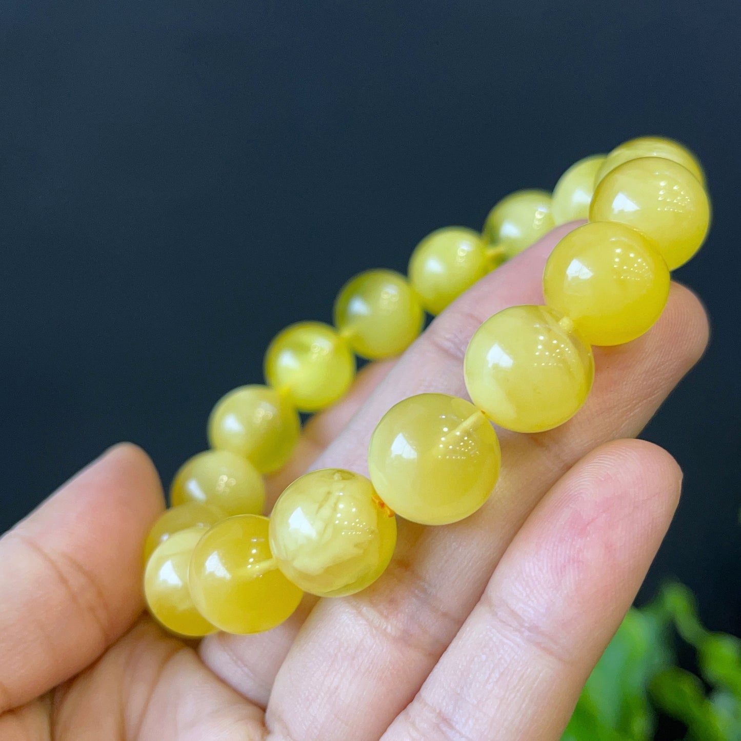 Natural Golden Amber Bracelet Size 12.5 mm
