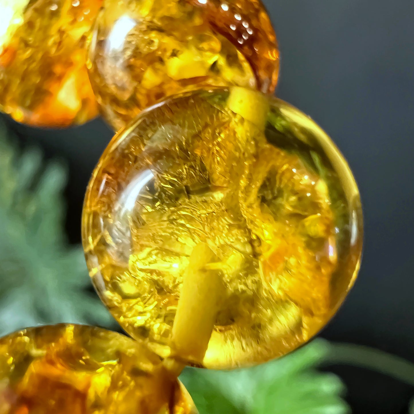 Natural Amber Fossil Bracelet Size 10 mm