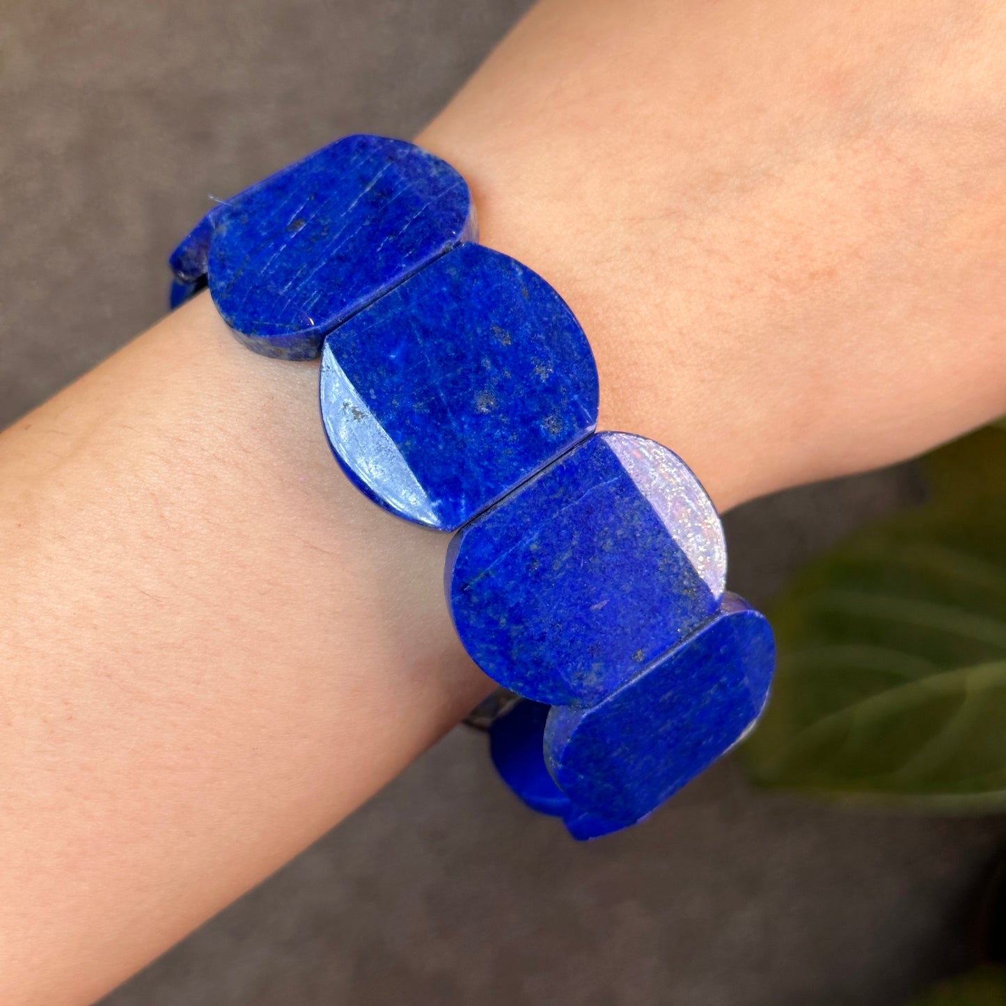 Square Natural Lapis Lazuli Bracelet Size 26 mm