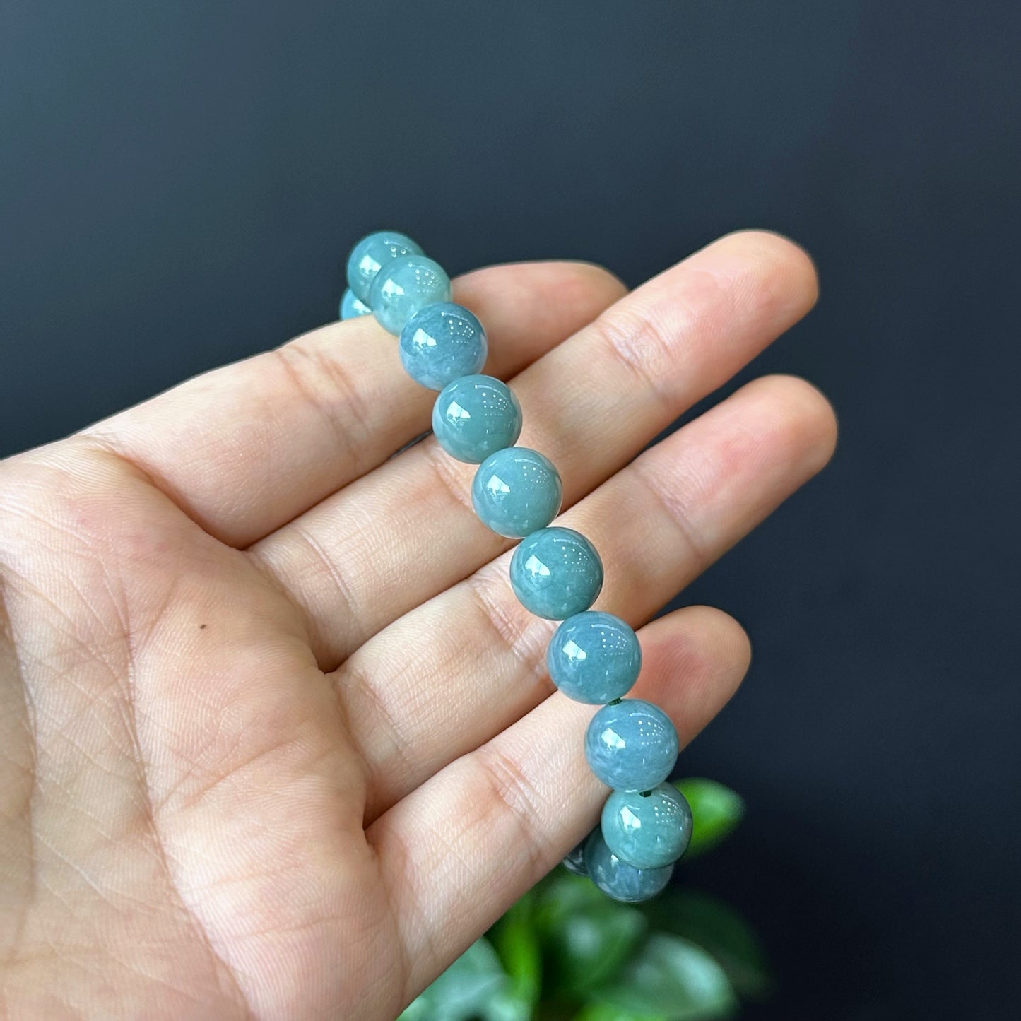 Natural Jadeite Jade Bracelet Size 9.5 mm