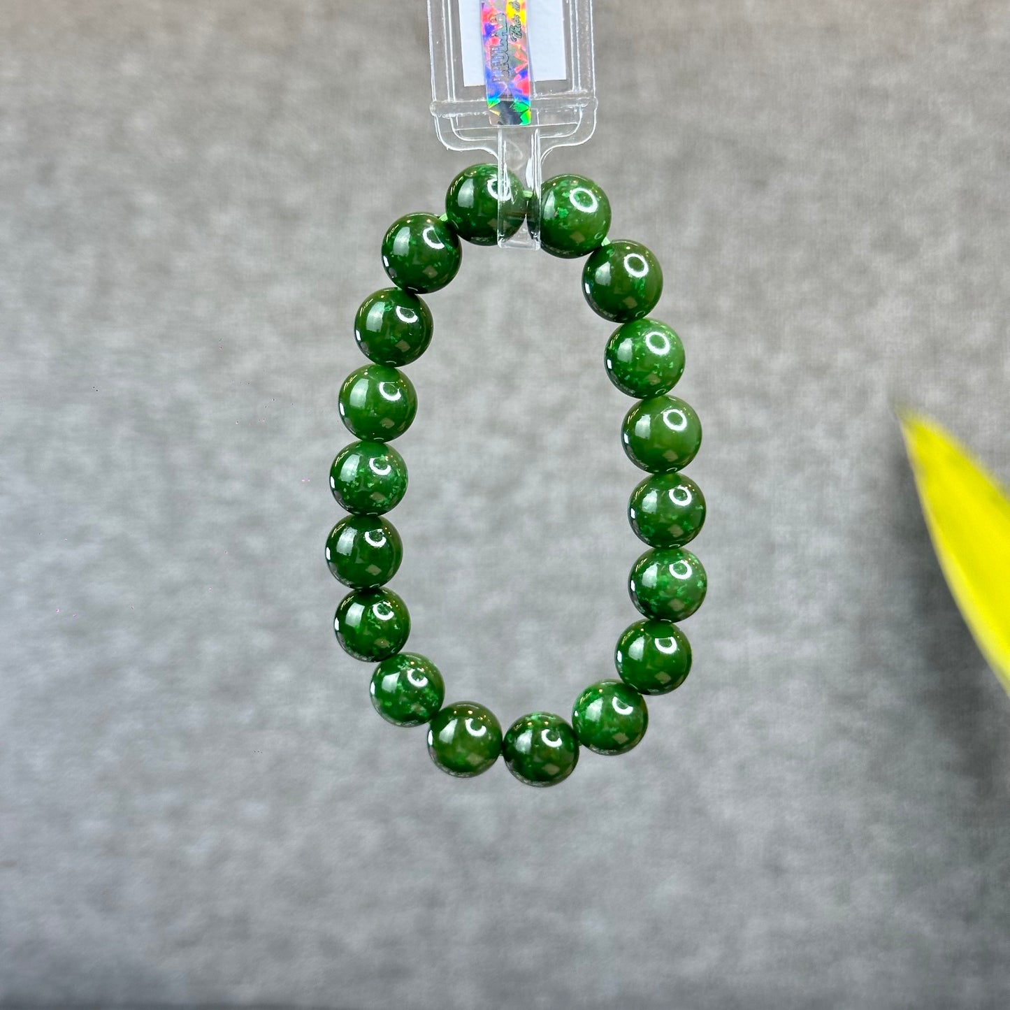 Natural Nephrite Jade Bracelet Size 10 mm - High Quality