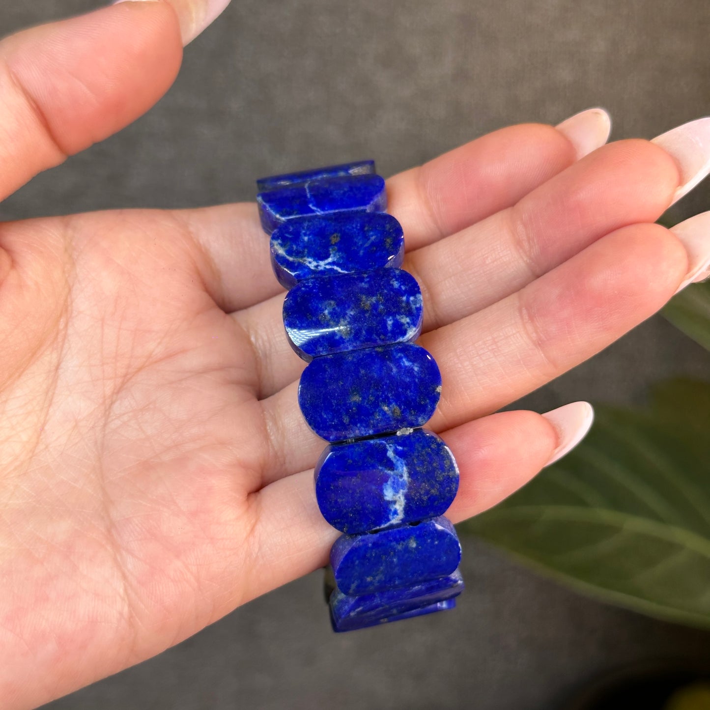 Square Natural Lapis Lazuli Bracelet Size 19 mm