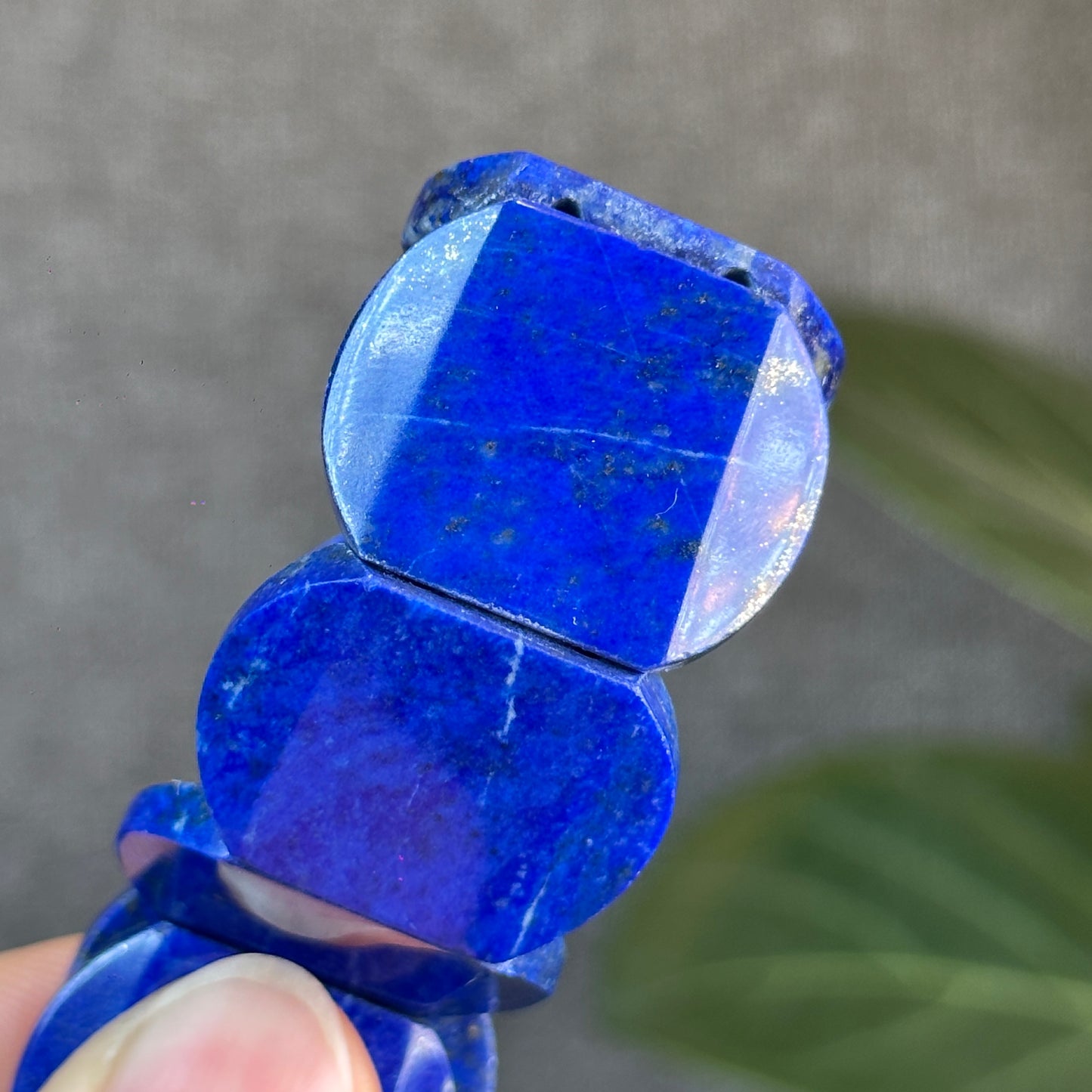 Square Natural Lapis Lazuli Bracelet Size 26 mm