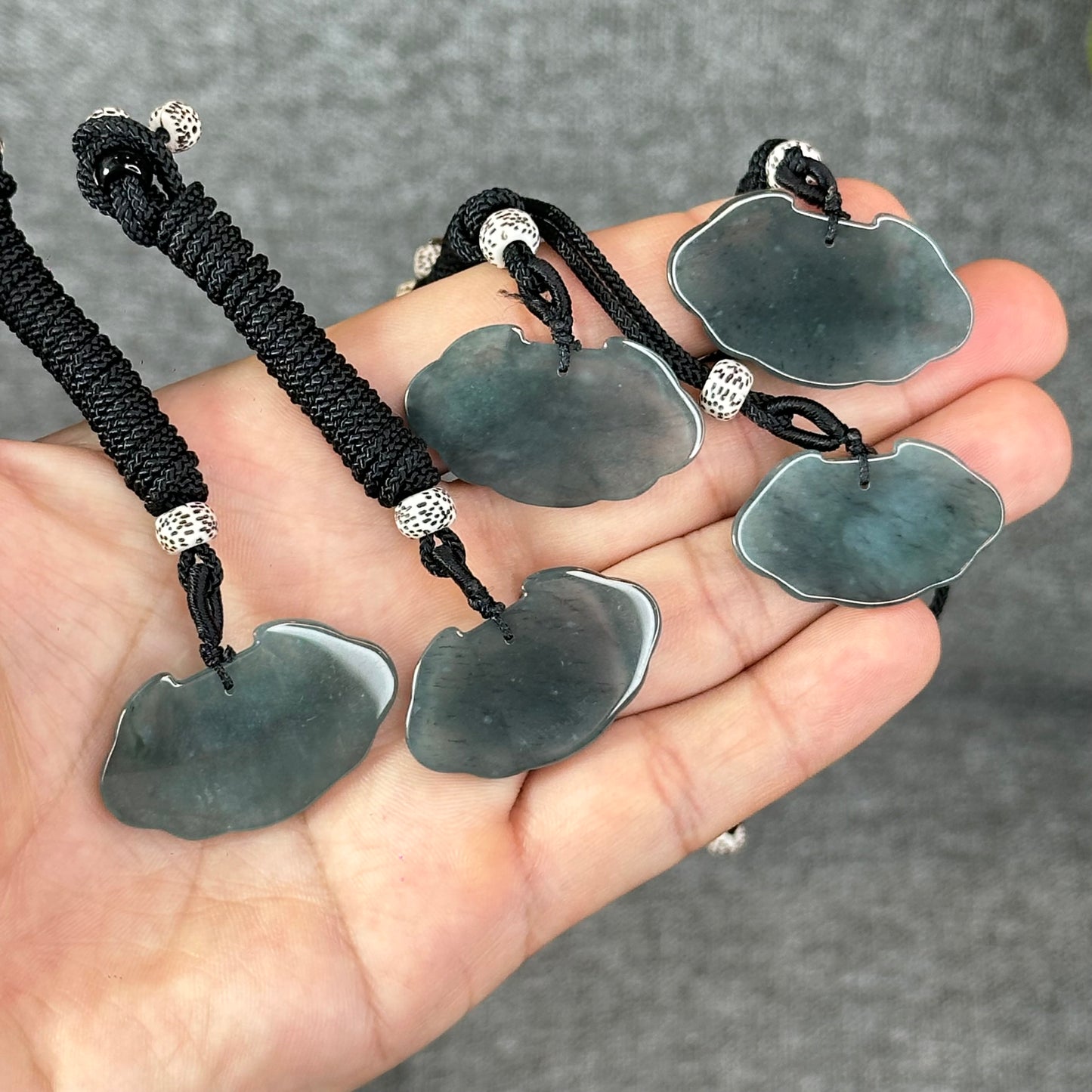 Pendentif en jade jadéite vert d’eau de verrouillage de longévité