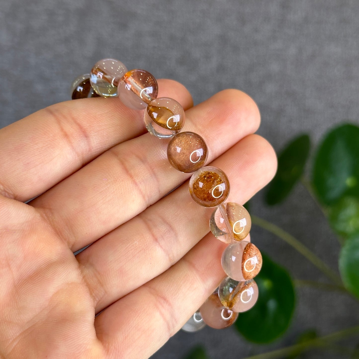 Natural Amphibole Golden Healer Bracelet Size 11 mm