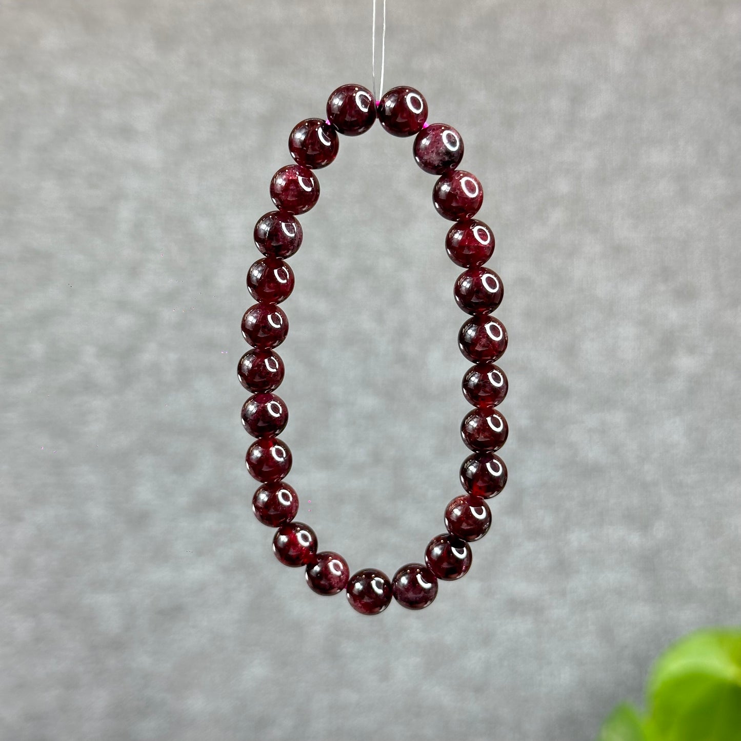 Natural Garnet Bracelet Size 7.3 mm