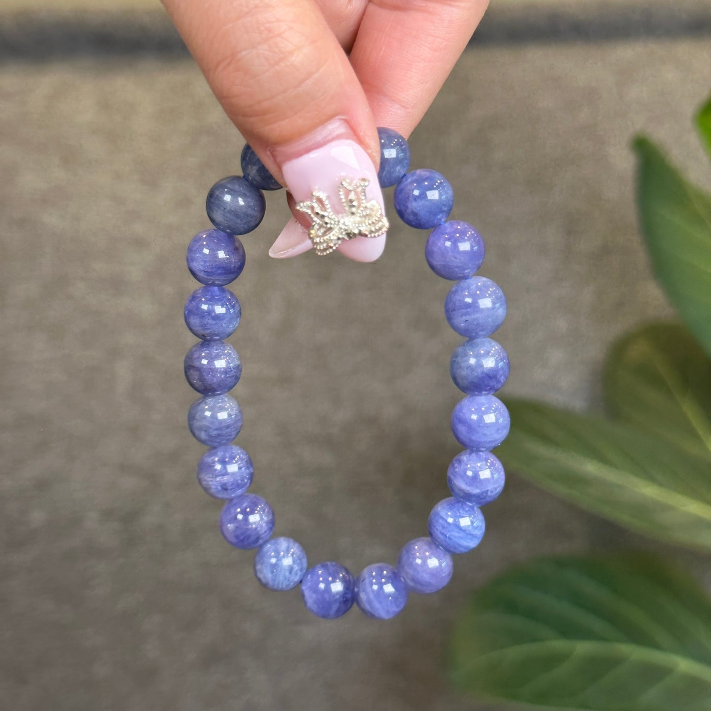 Natural Tanzanite Bracelet Size 9.2 mm