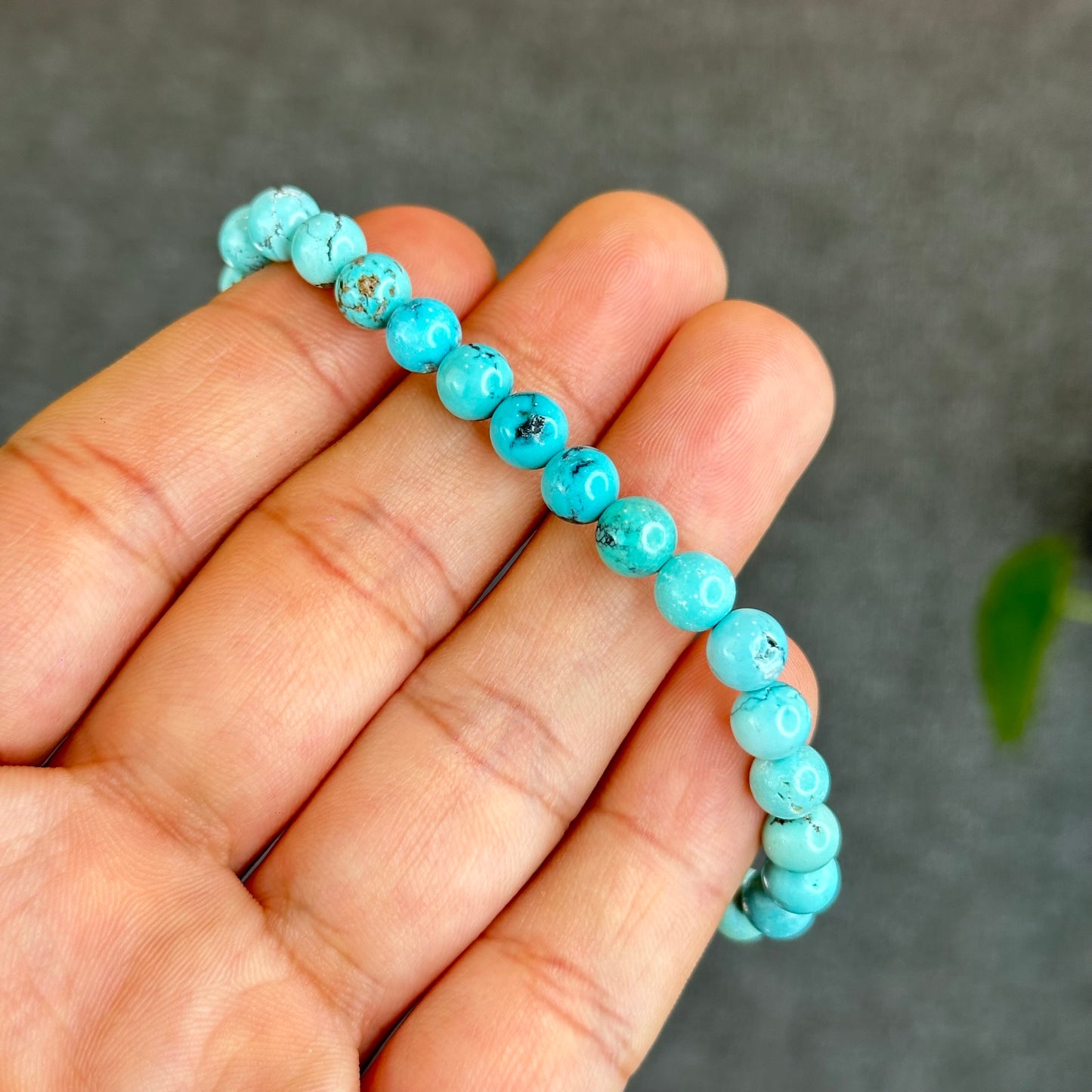 Bracelet Turquoise Naturel Taille 6,3 mm