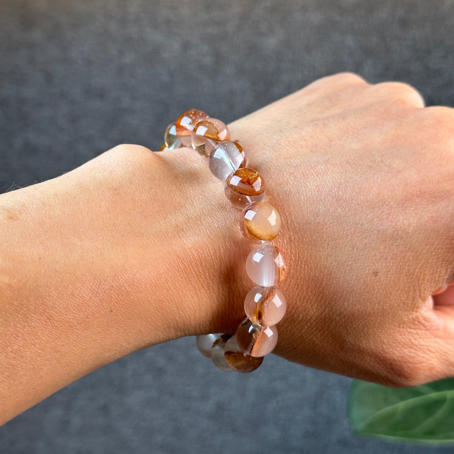 Natural Amphibole Golden Healer Bracelet Size 11 mm