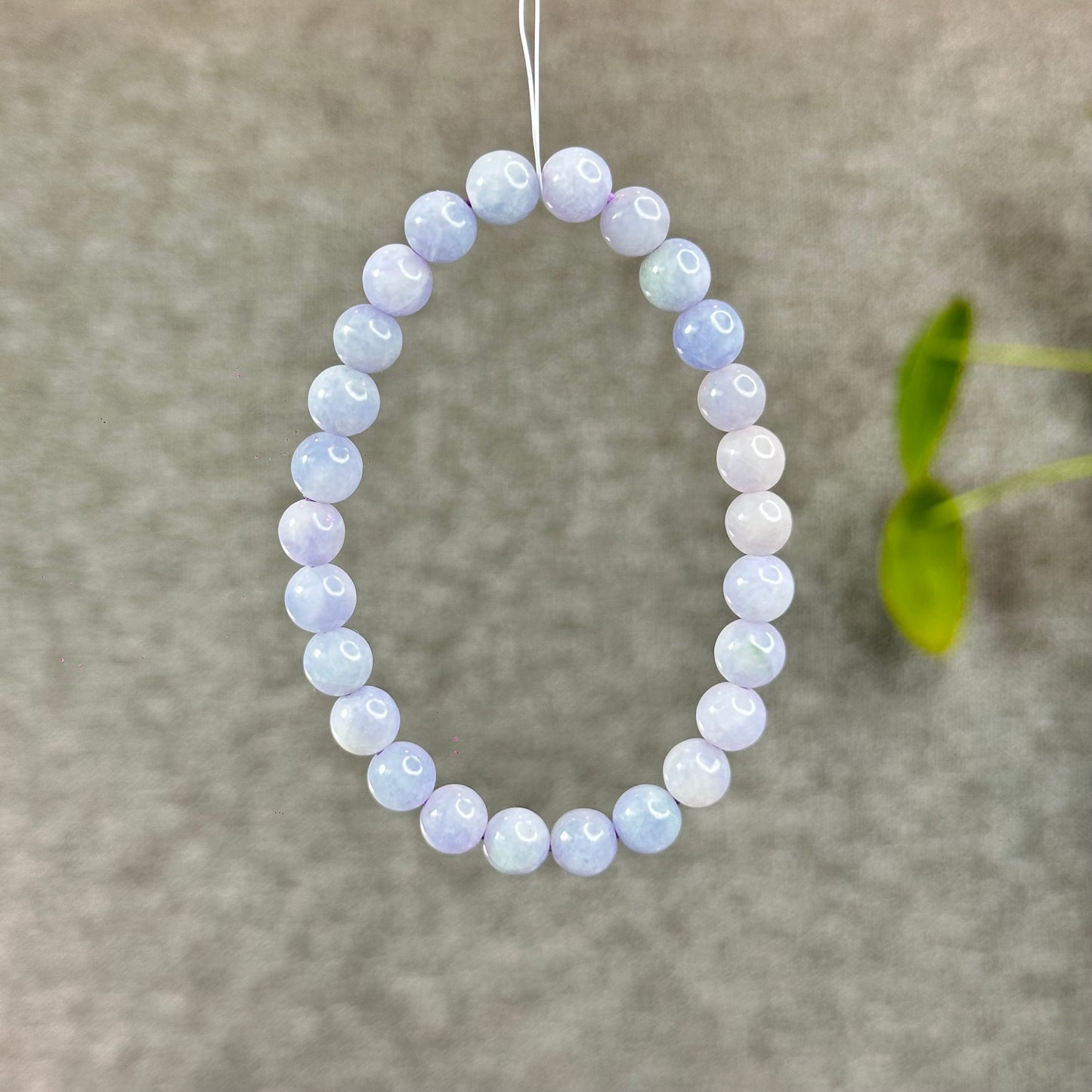 Natural Lavendar Jade Bracelet Size 7.5 mm
