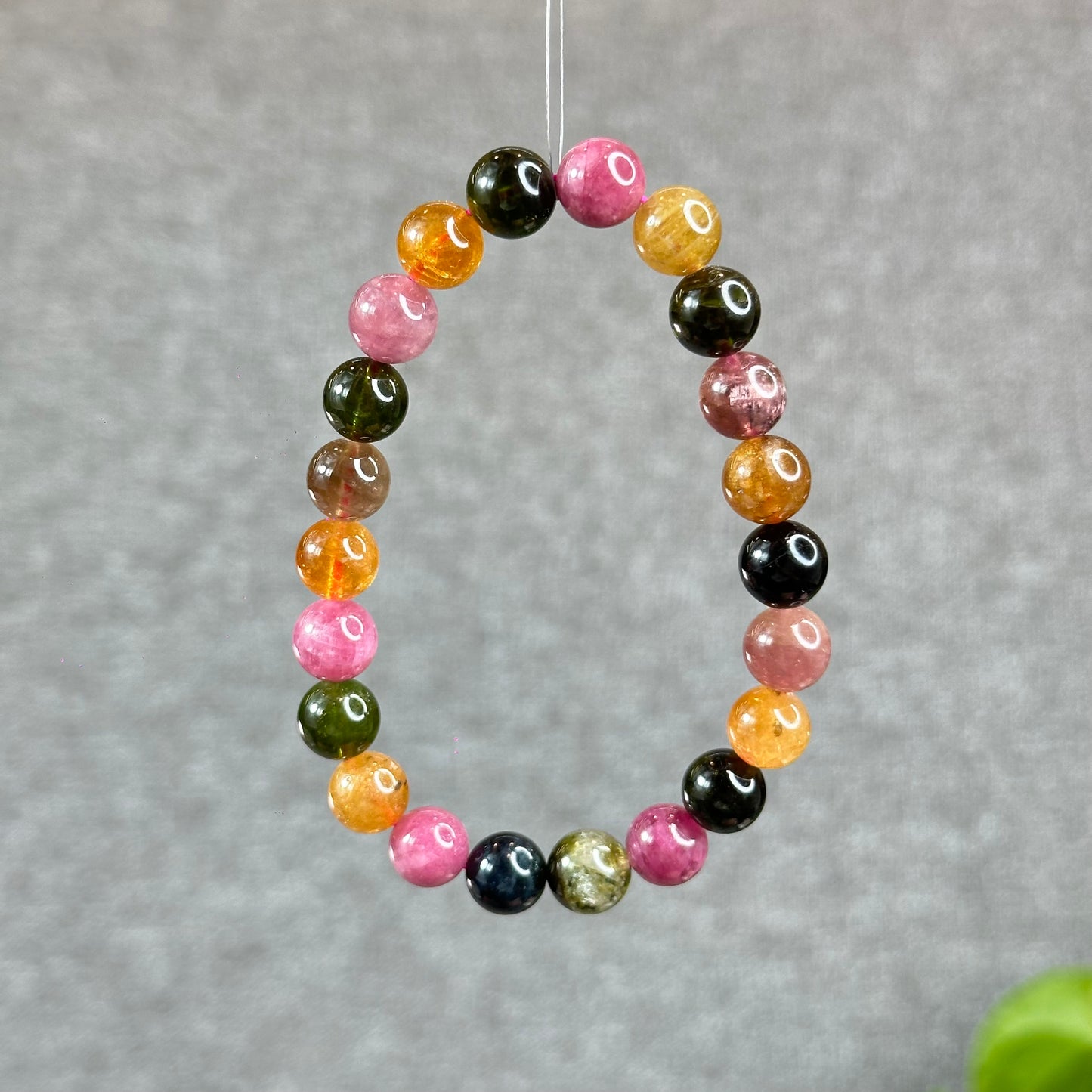 Natural Multi-Colour Tourmaline Bracelet Size 9 mm