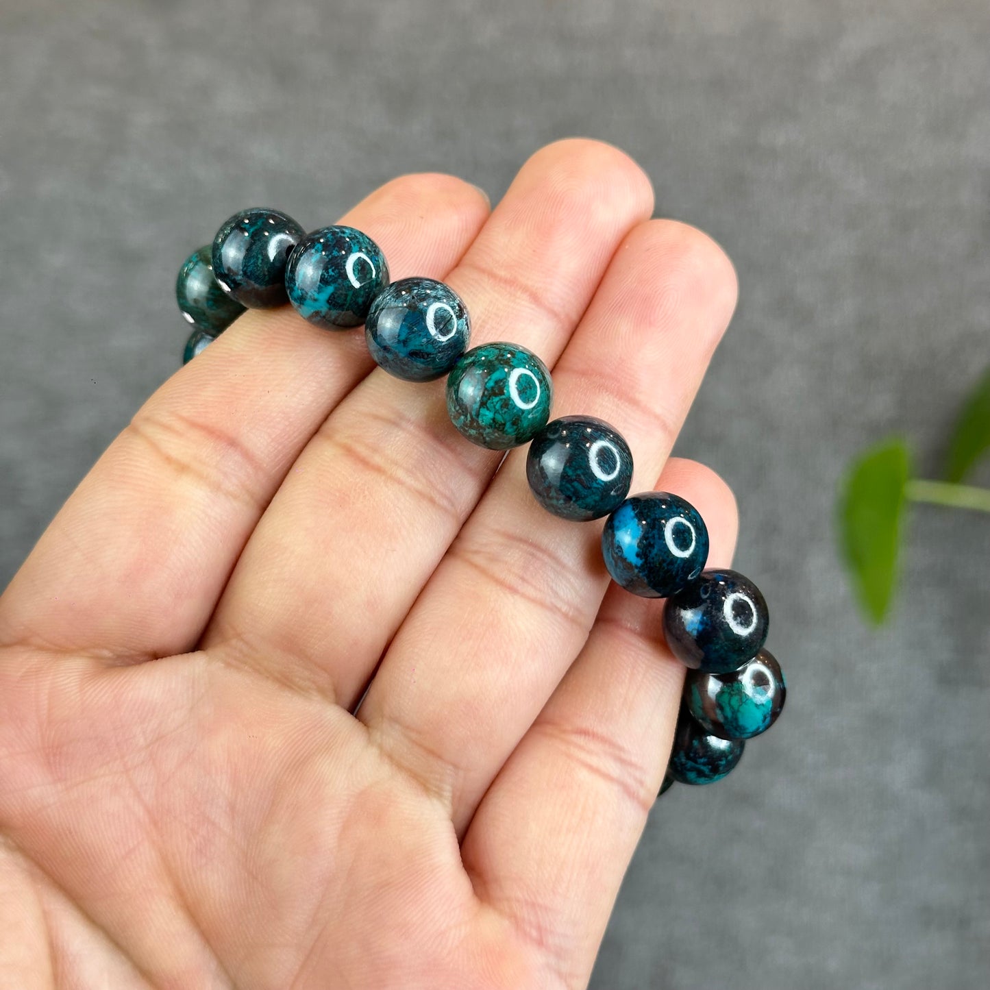 Natural Chrysocolla Bracelet Size 11 mm