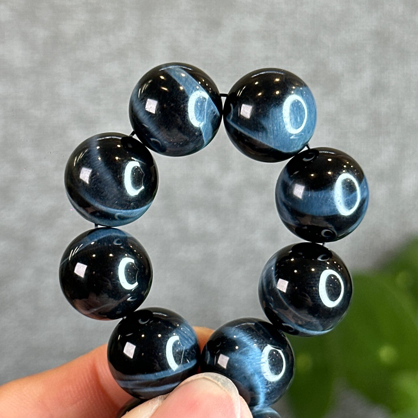 Bracelet VIP Oeil de Tigre Bleu Taille 14,5 mm