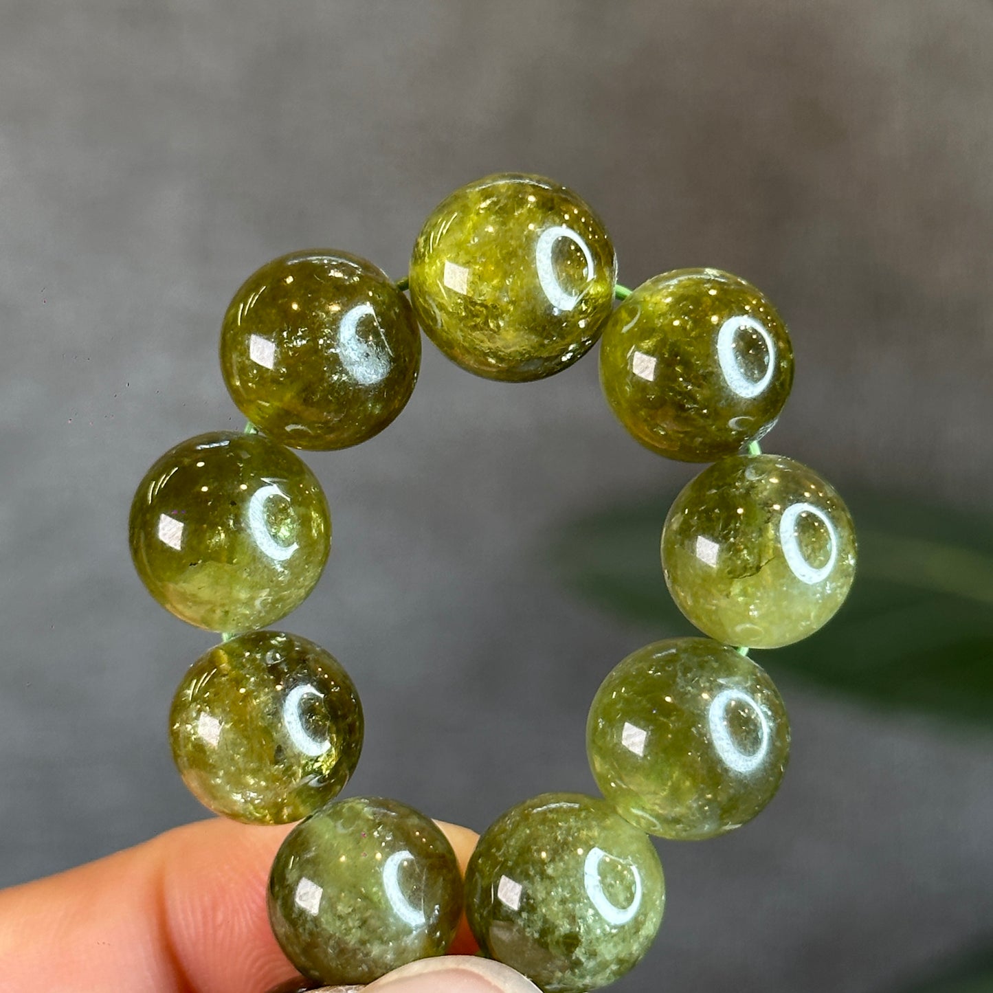 Natural Green Garnet Tsavorite Bracelet Size 11 mm