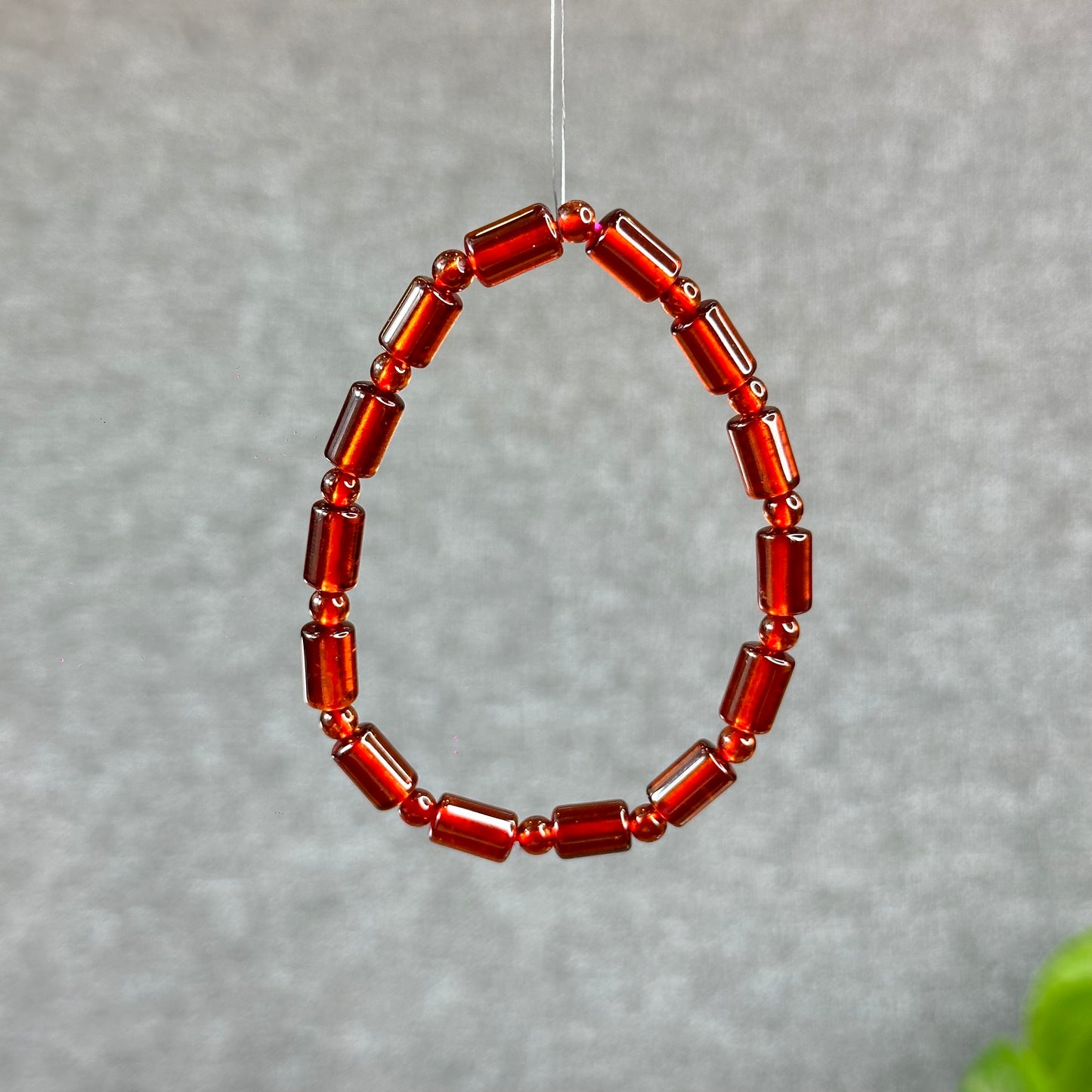 Natural Garnet Lu Thong Mix Bead Bracelet Size 6 mm