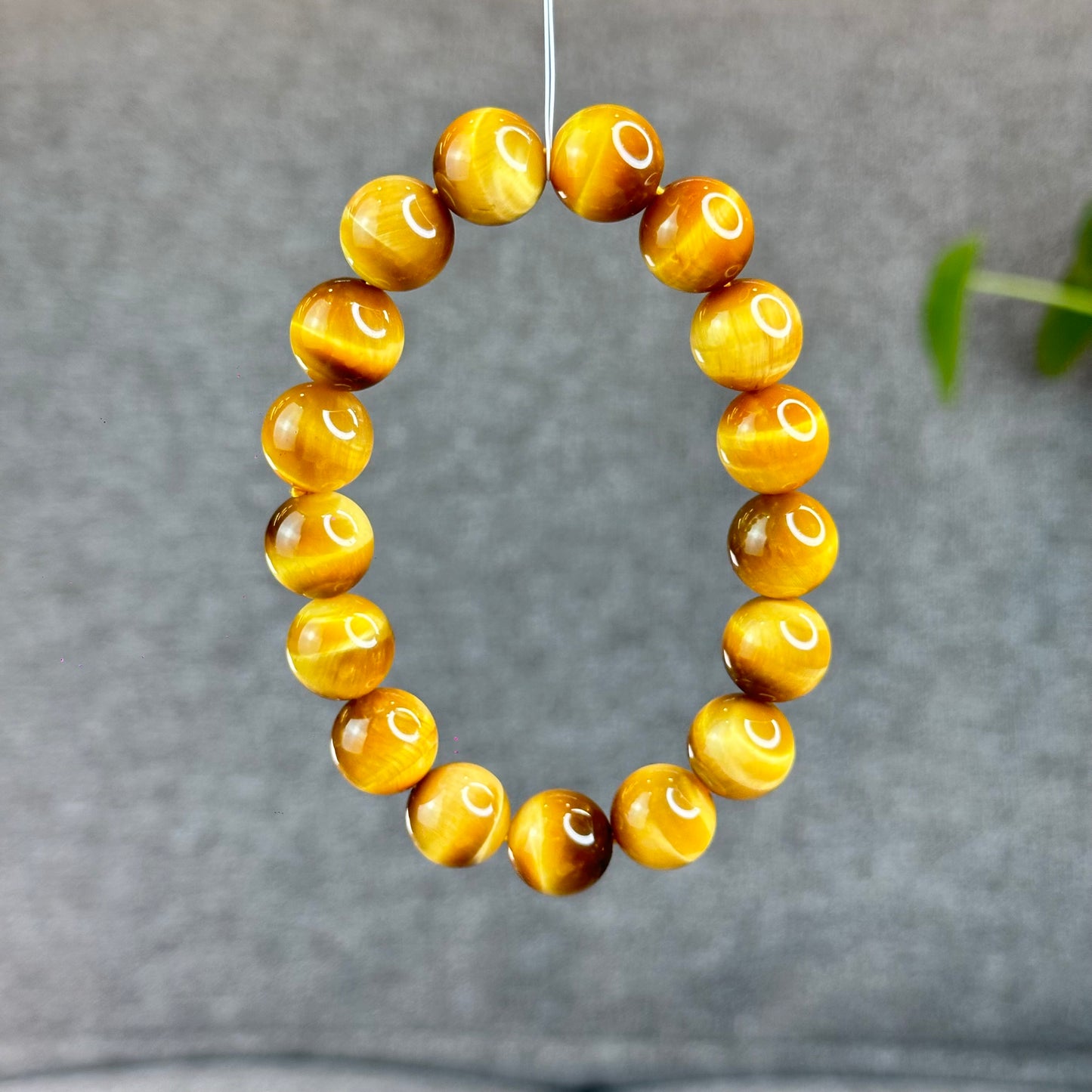 Natural Golden Center Tiger Eye Bracelet Size 12 mm
