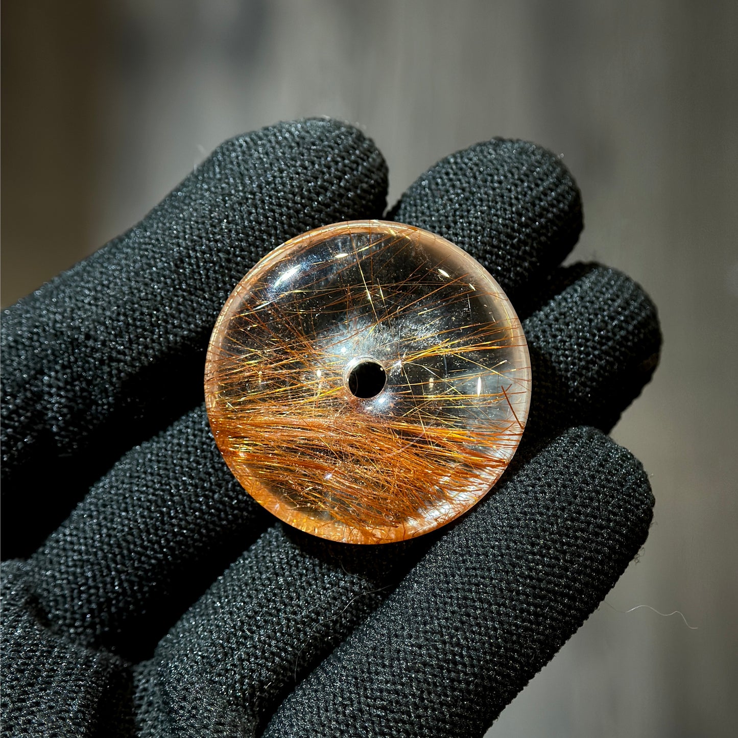 Dong Dieu Natural Red Copper Rutilated Quartz Pendant