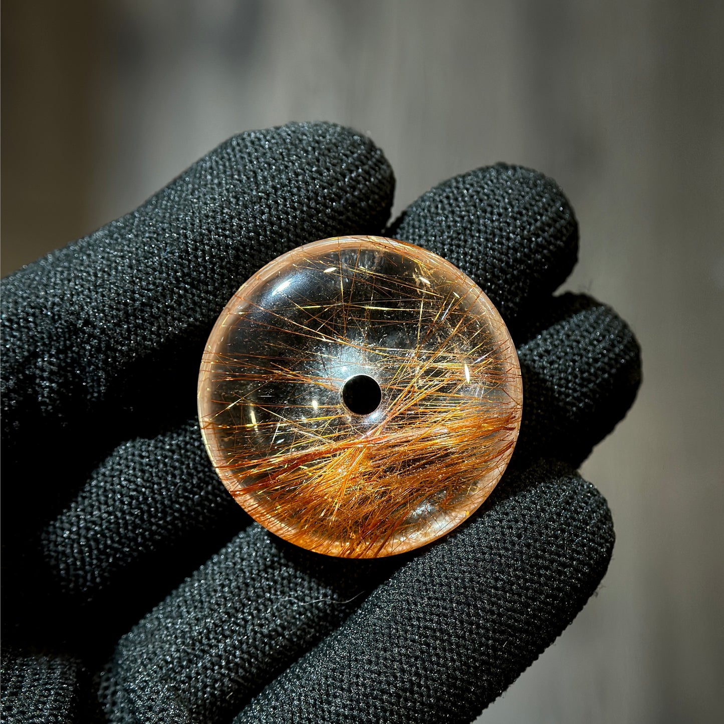 Dong Dieu Natural Red Copper Rutilated Quartz Pendant