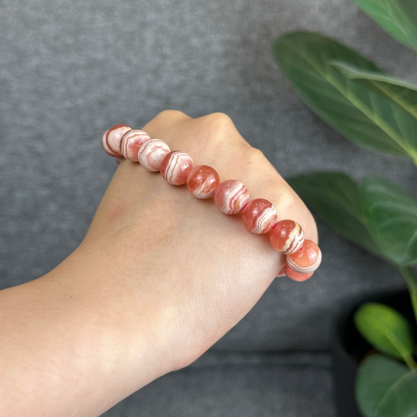 Natural Rhodochrosite Bracelet Size 11 mm