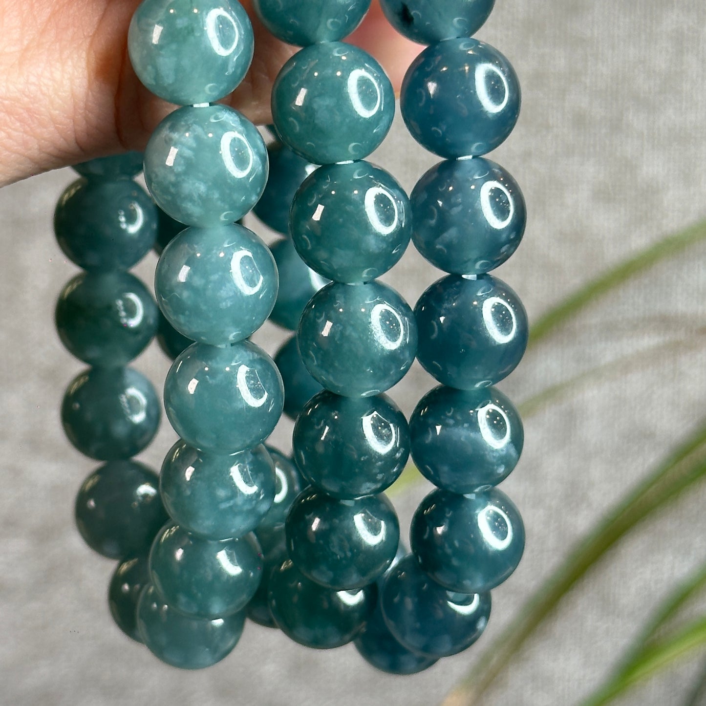 Natural Dark Blue Water Jadeite Jade Bracelet Size 11.8 mm