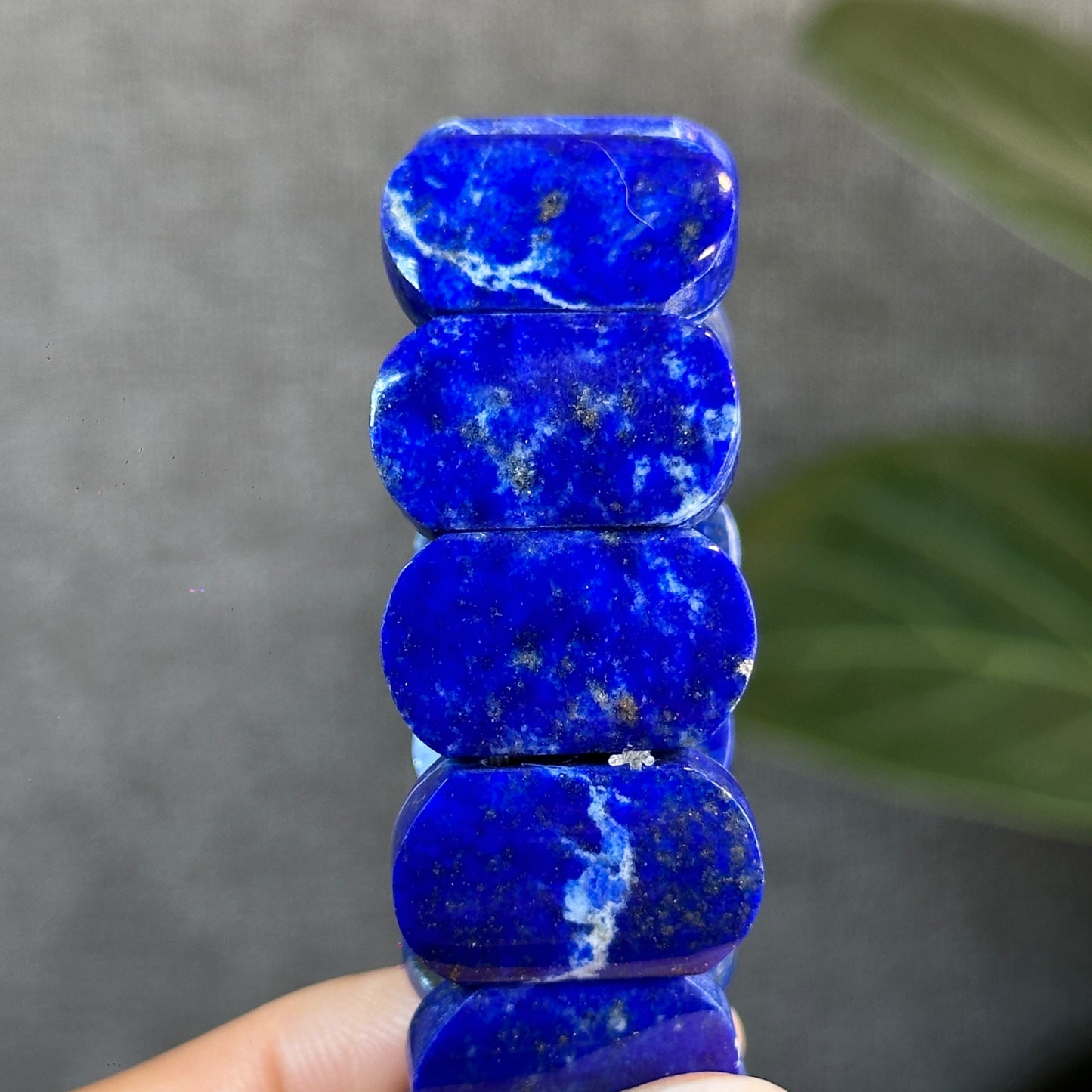 Square Natural Lapis Lazuli Bracelet Size 19 mm