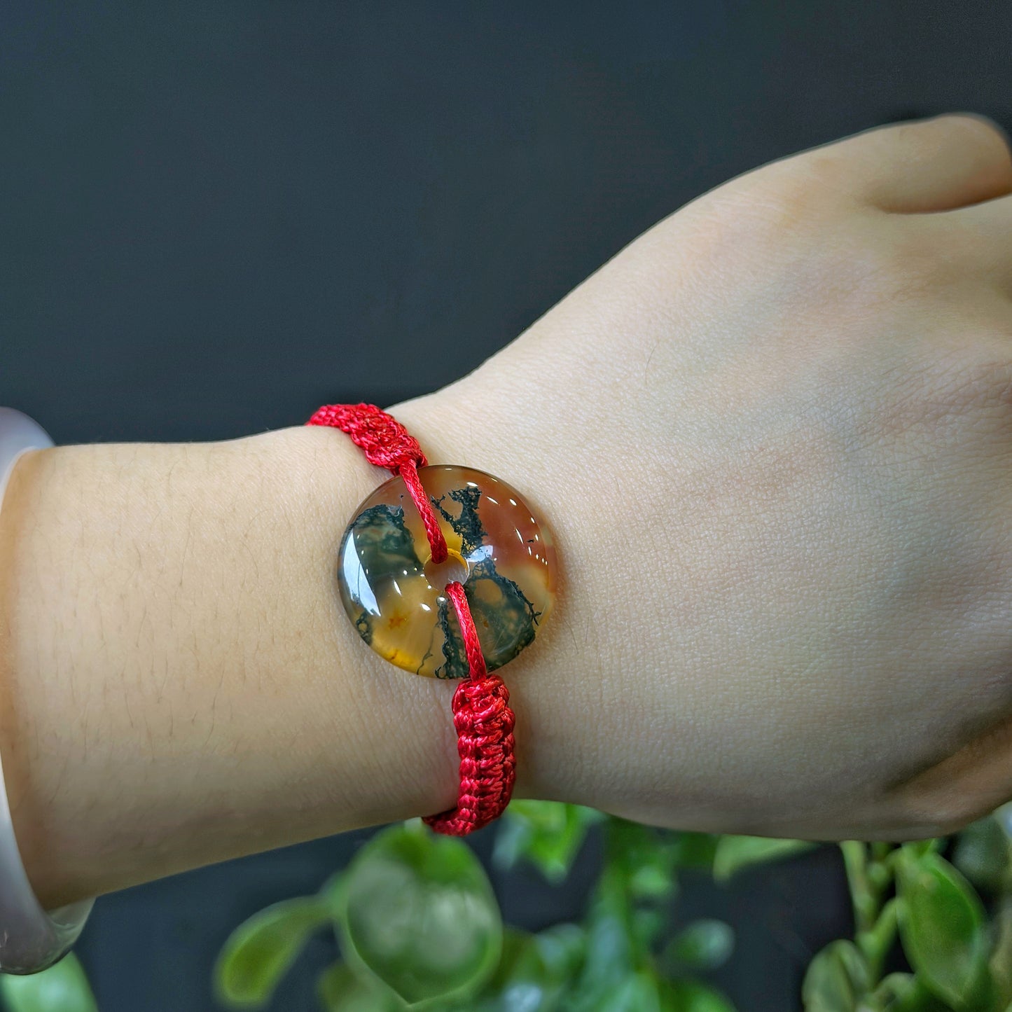 Dong Dieu Moss Agate Braided Bracelet