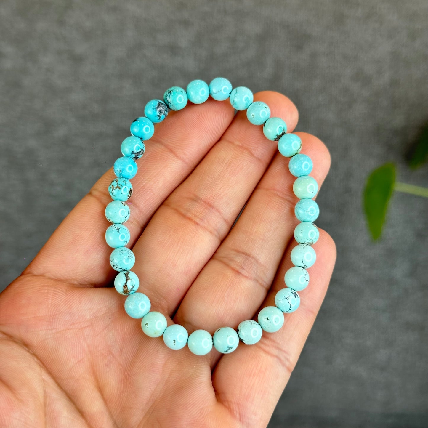 Bracelet Turquoise Naturel Taille 6,3 mm