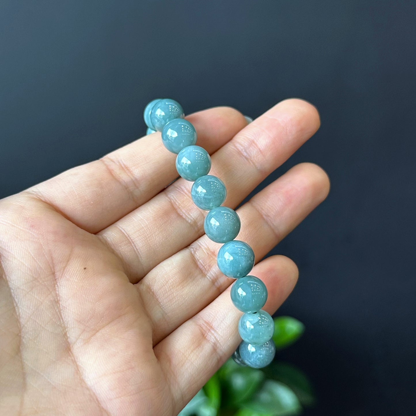 Natural Jadeite Jade Bracelet Size 9.5 mm