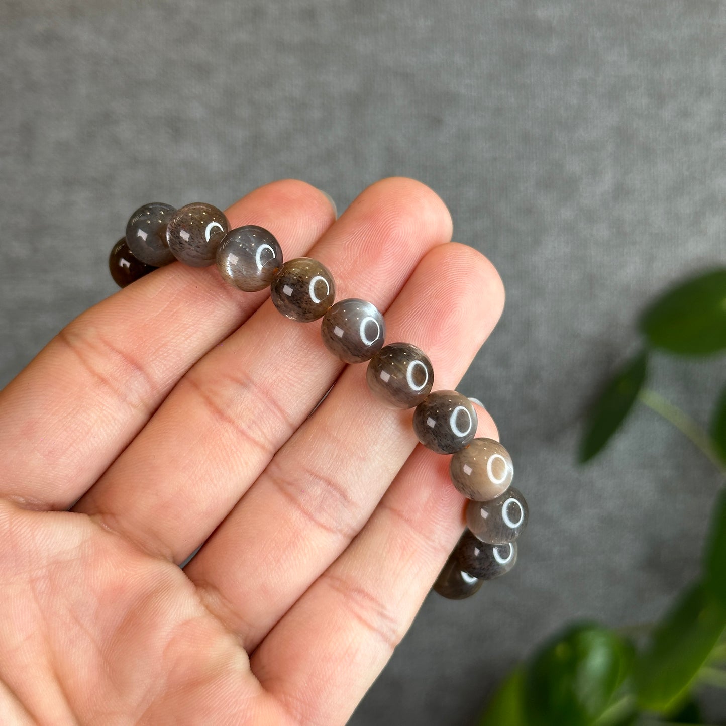 Natural Golden Skeletal Sunstone Bracelet Size 9.8 mm