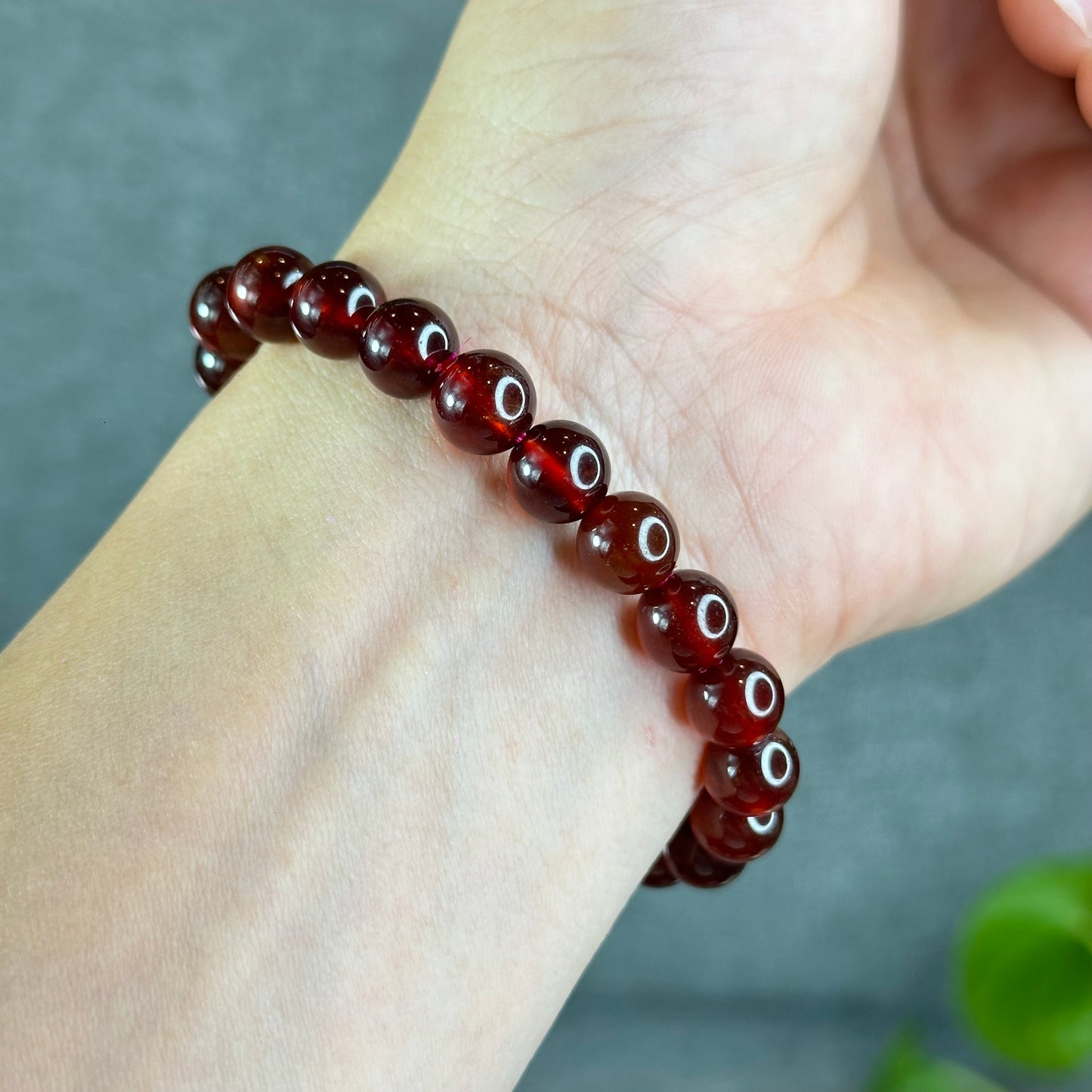 Natural Garnet VIP Bracelet size 8.5 mm
