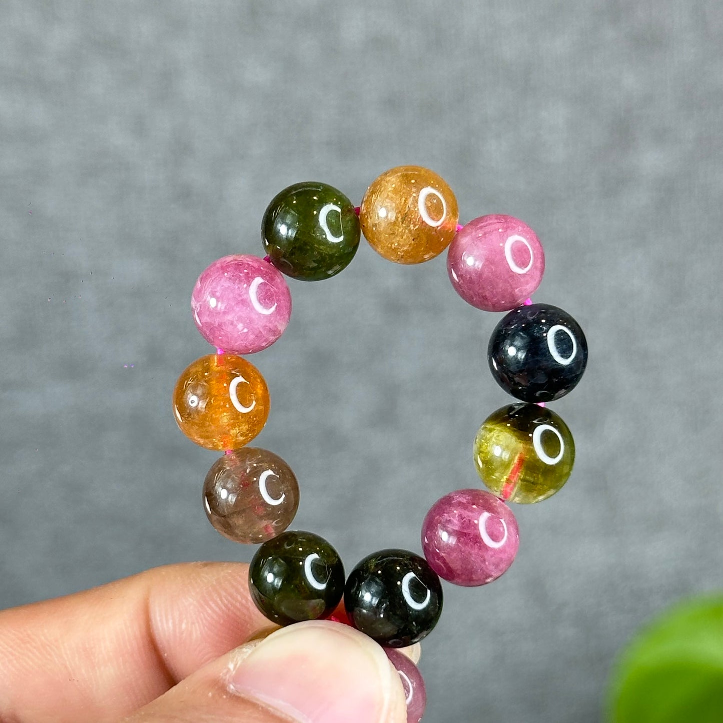 Natural Multi-Colour Tourmaline Bracelet Size 9 mm