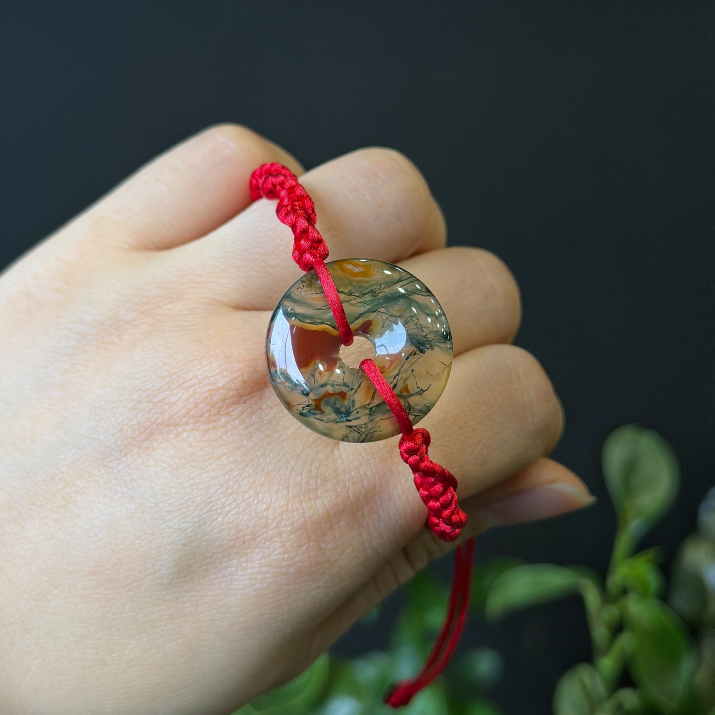 Dong Dieu Moss Agate Braided Bracelet